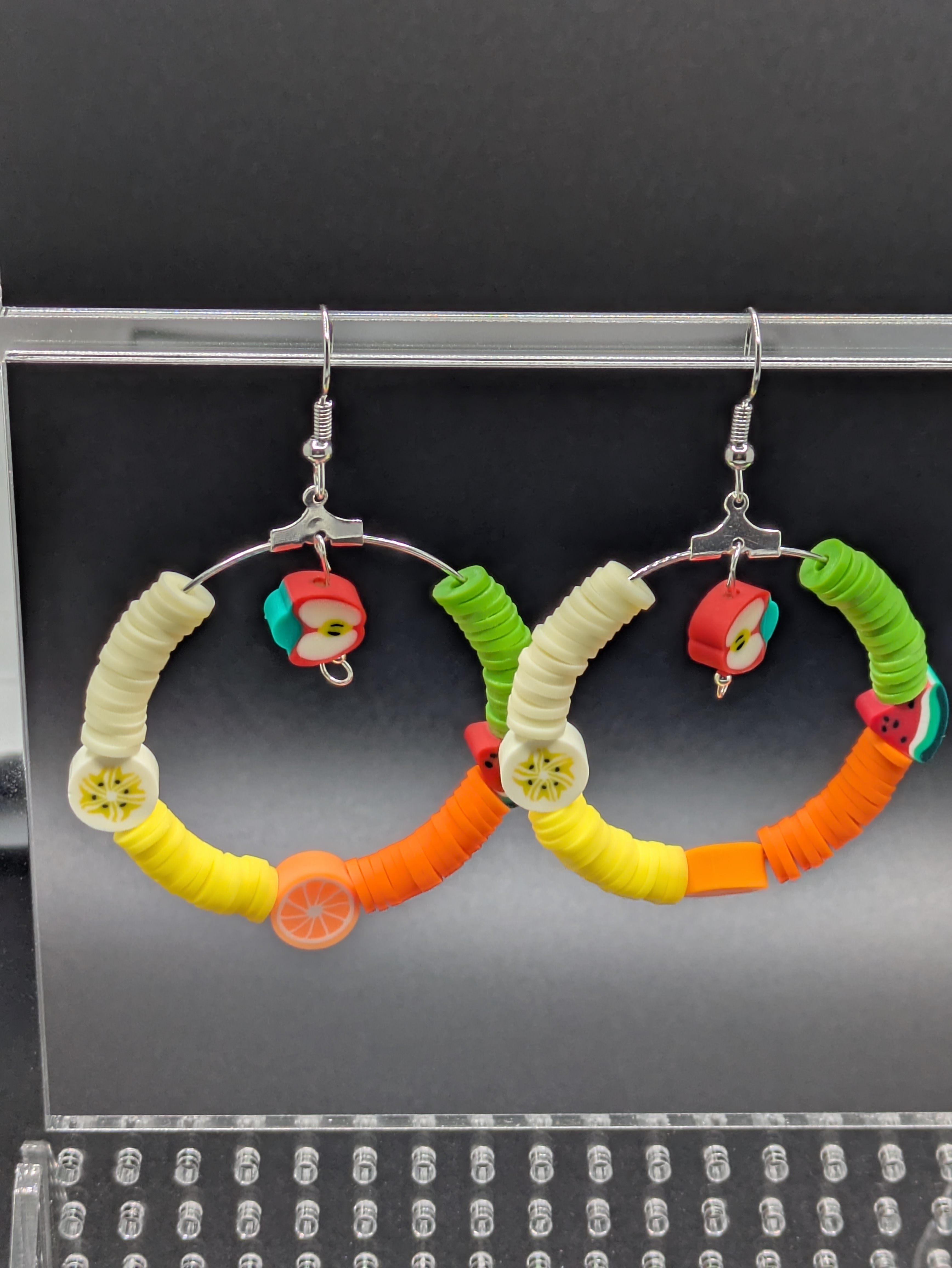 Colorful Fruit Hoop Earrings