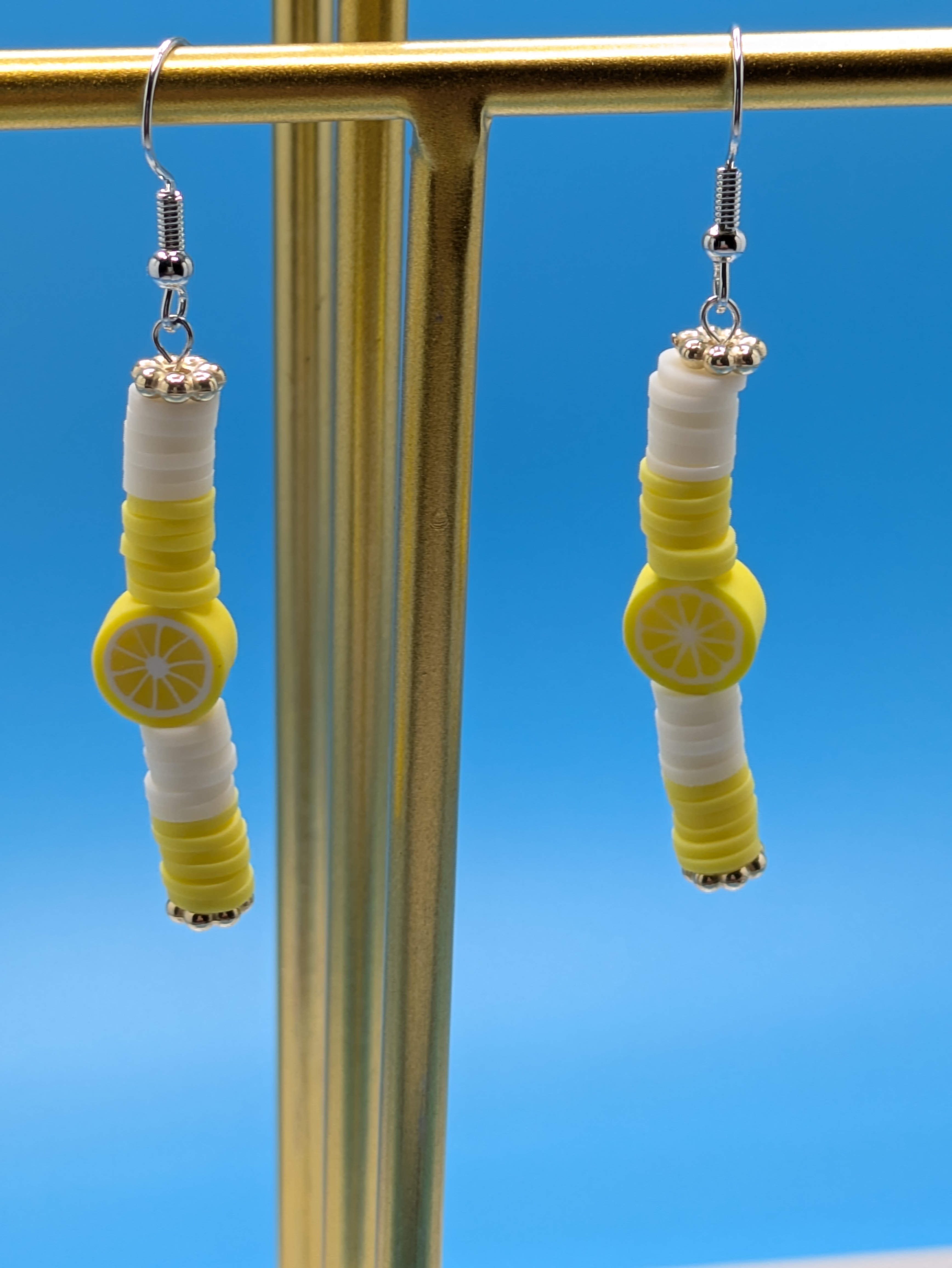 Lemon Bead Earrings