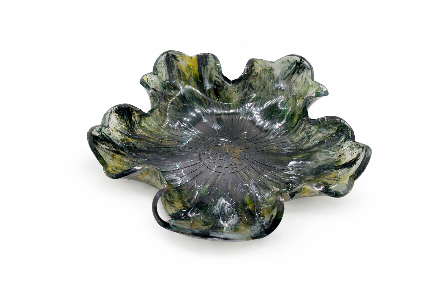 Handcrafted Resin Flower Bowl