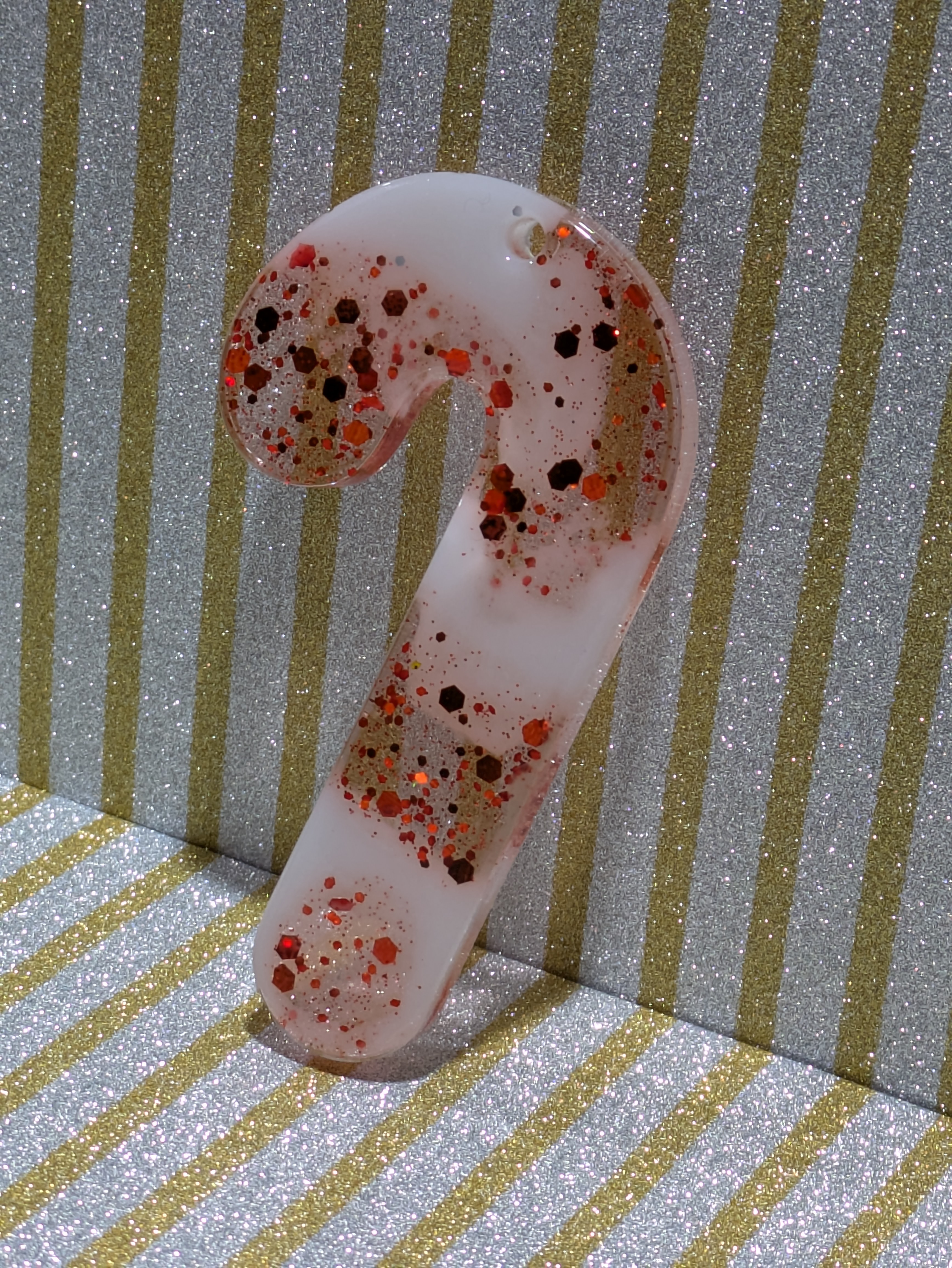 Resin Candy Cane Ornament