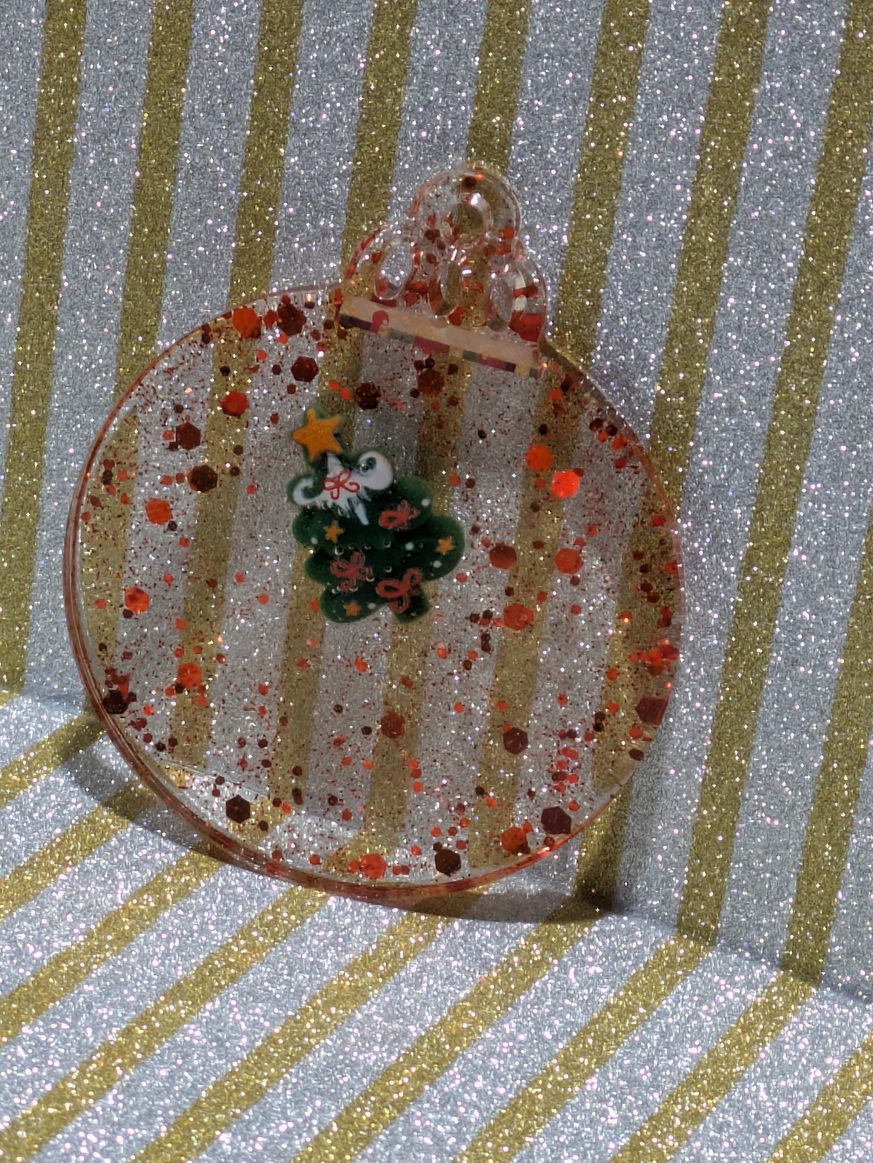 Christmas Tree Glitter Ornament