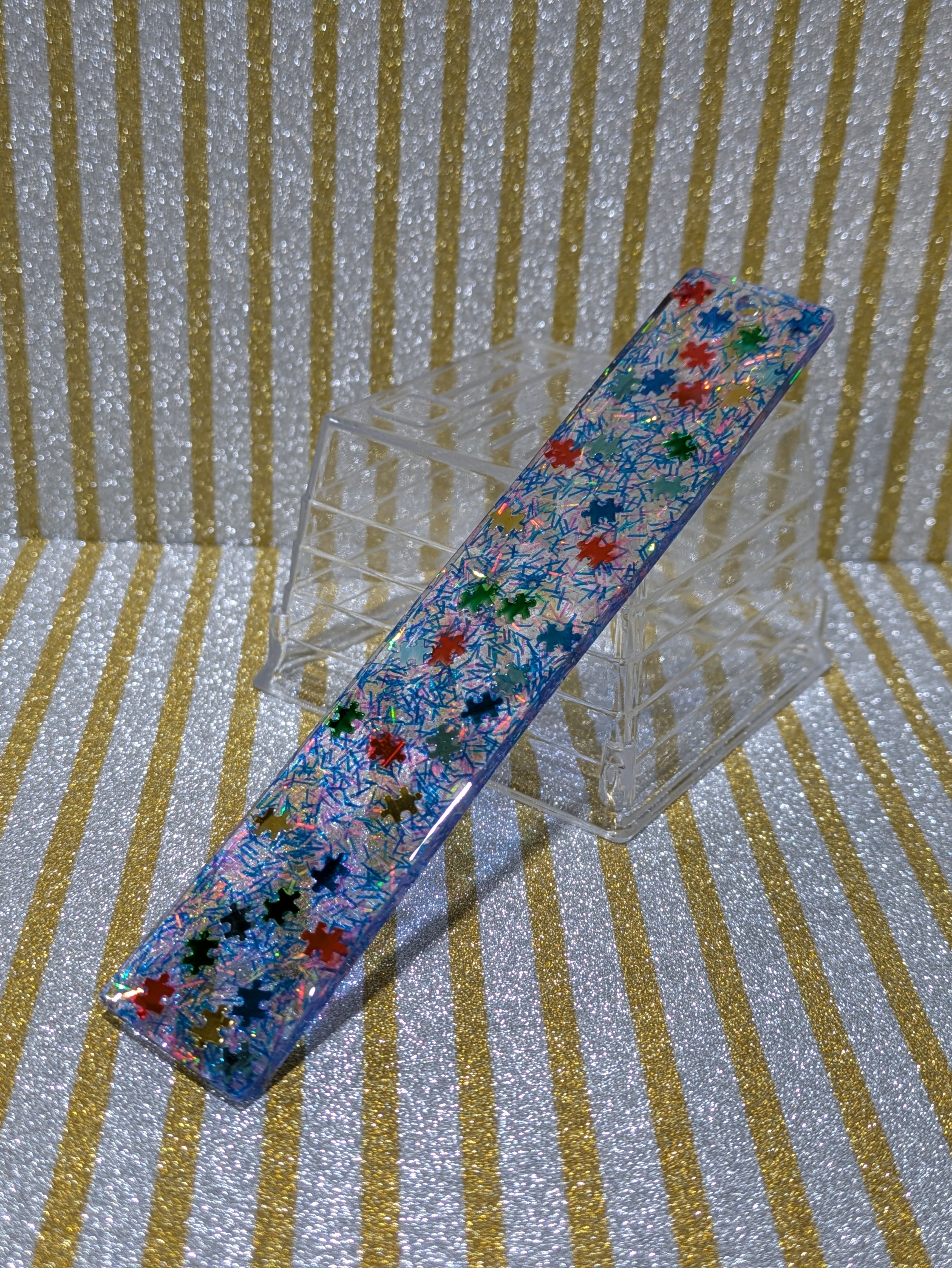 Colorful confetti Resin Bookmark Sz-M