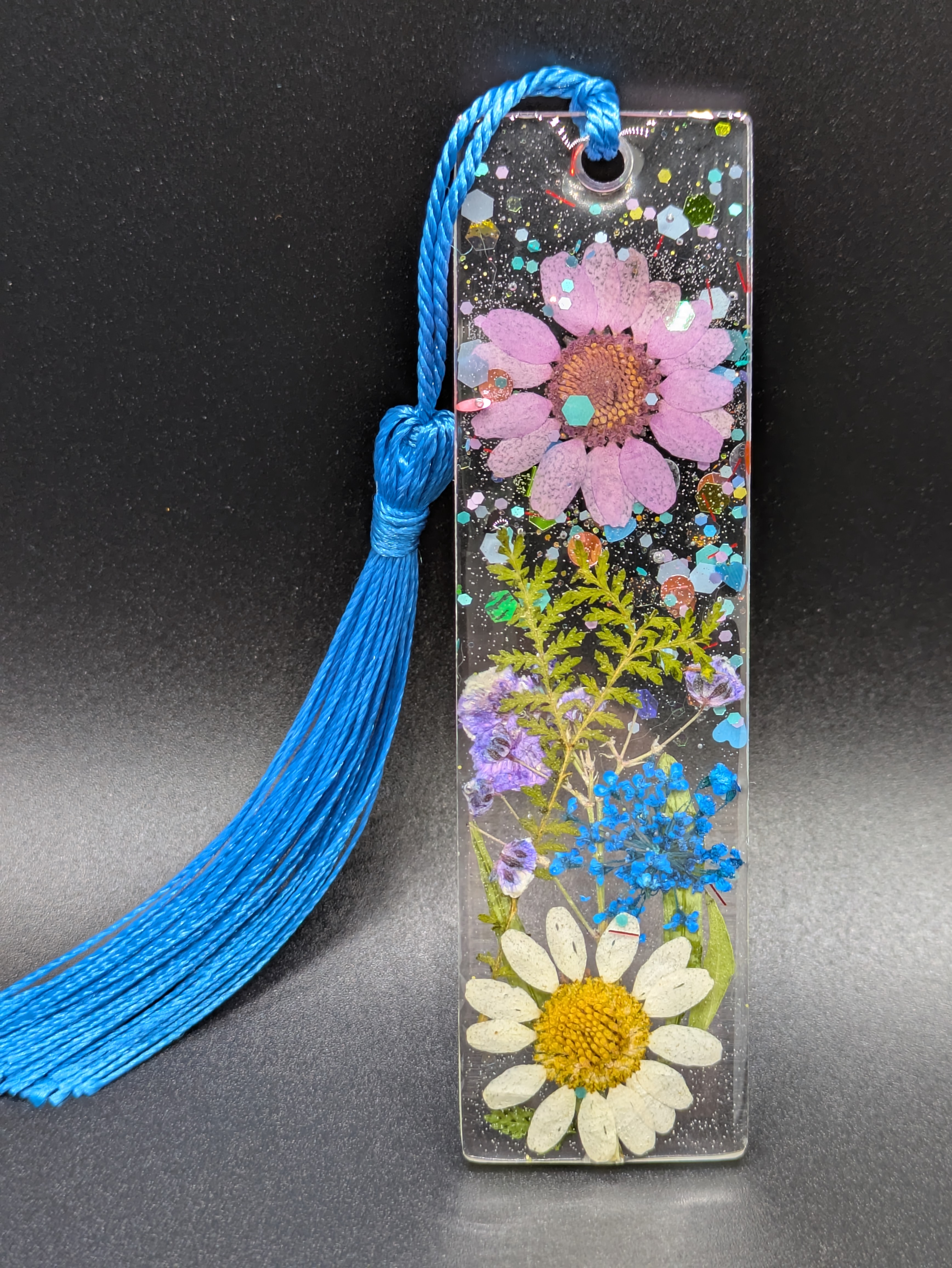 Pressed Flower Resin Bookmark - S