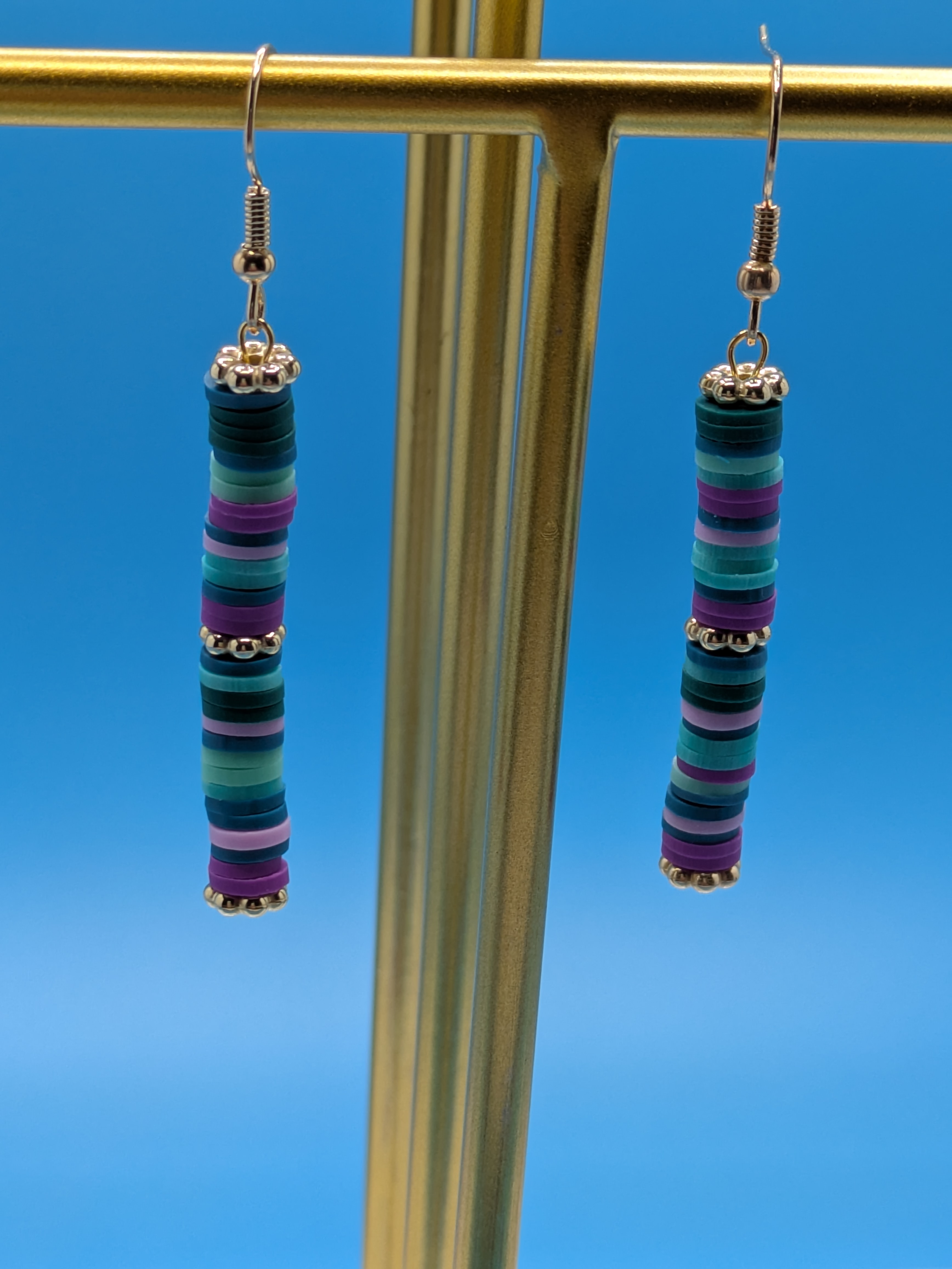 Colorful Beaded Dangle Earrings