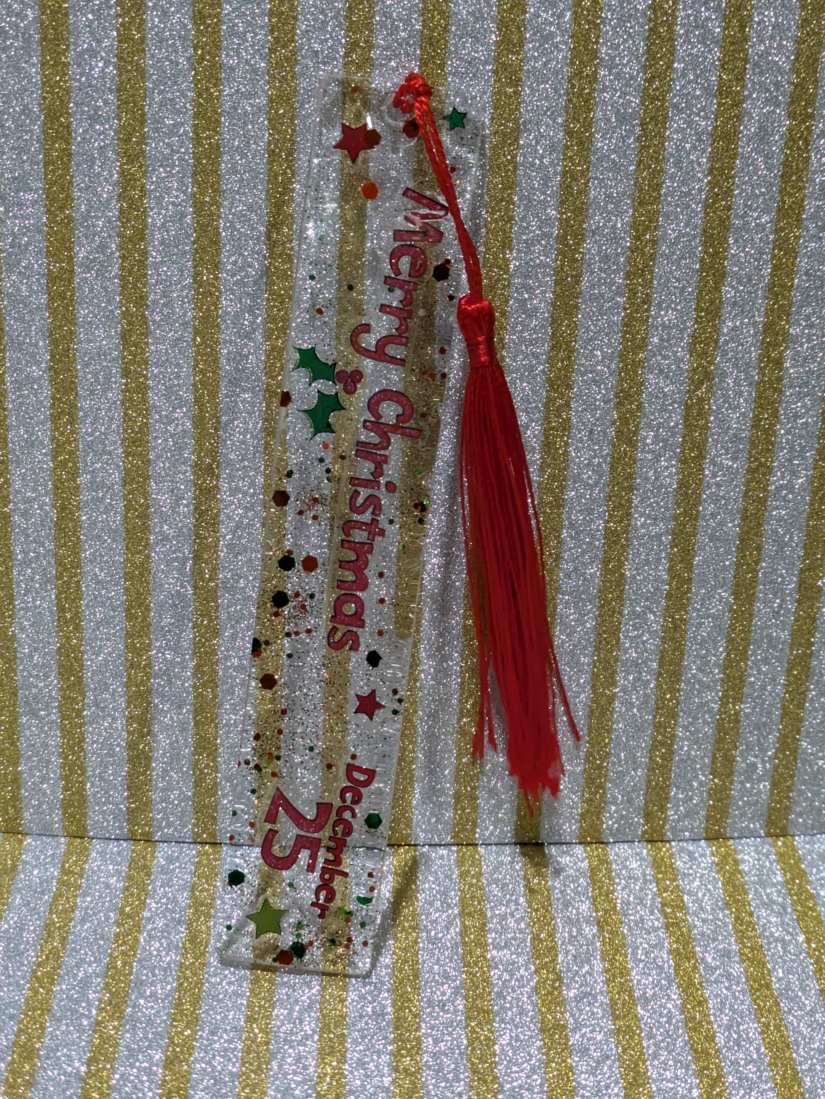 Christmas Glitter Bookmark