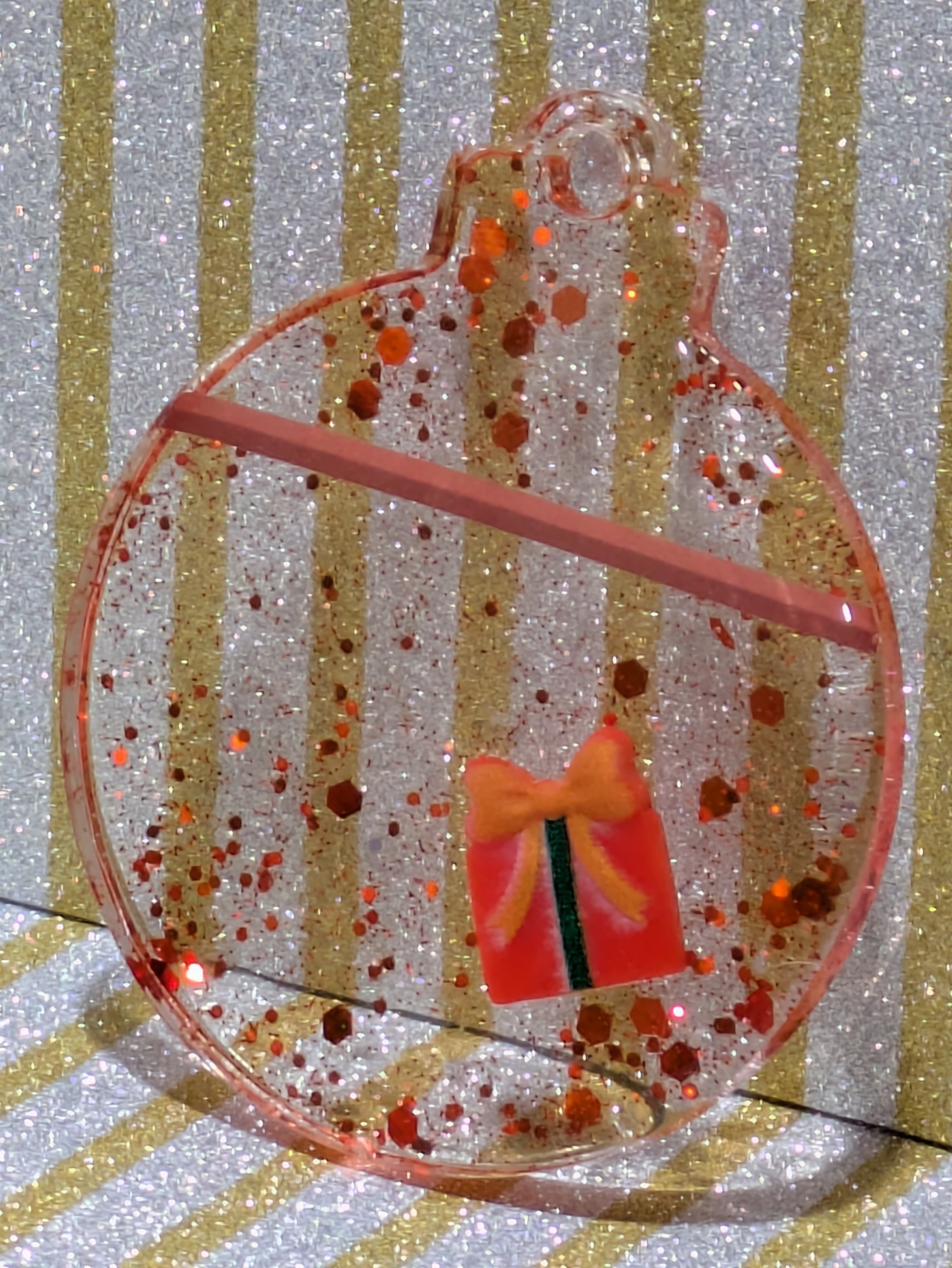 Sparkle Gift Resin Ornament