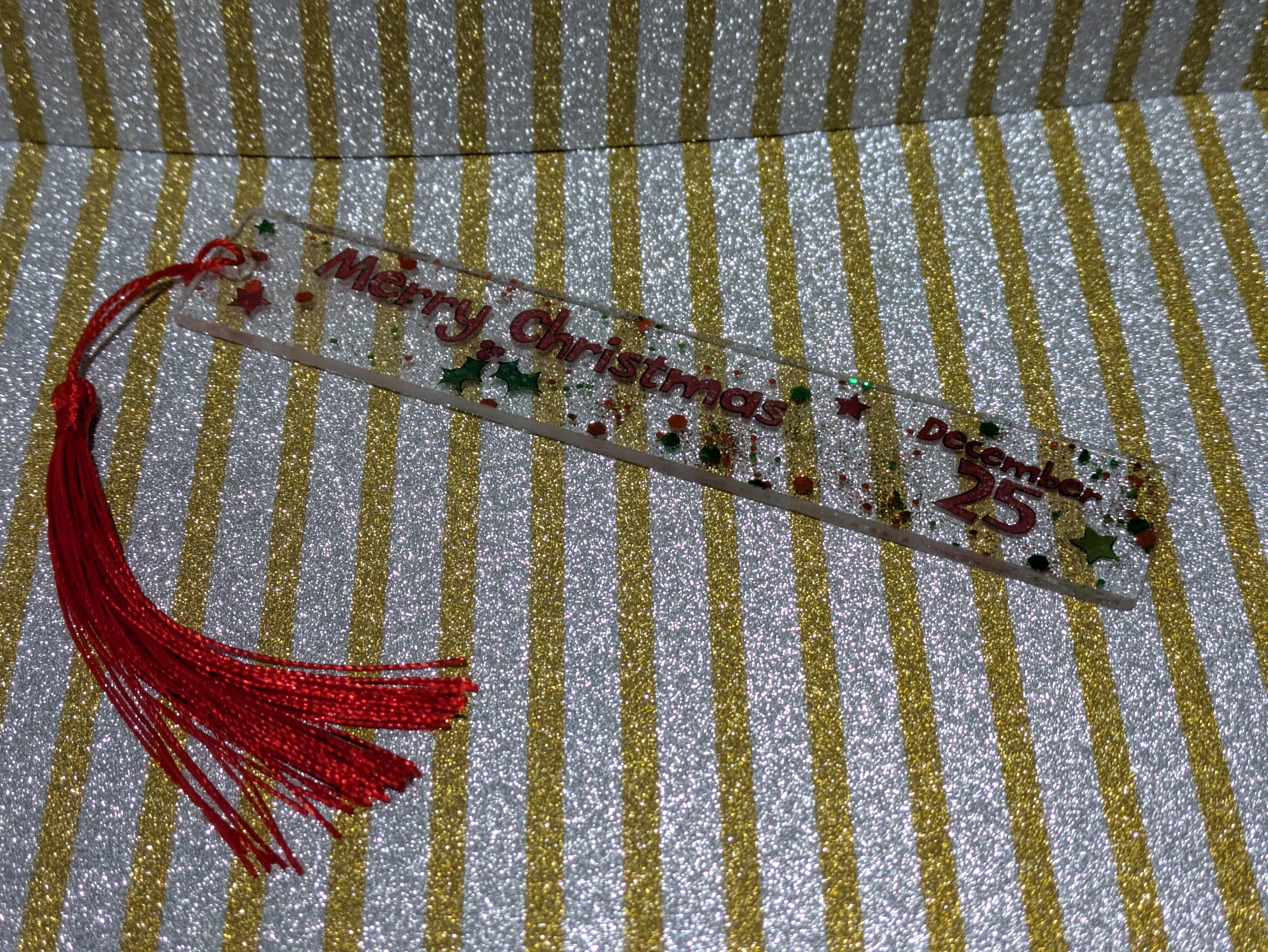 Christmas Glitter Bookmark
