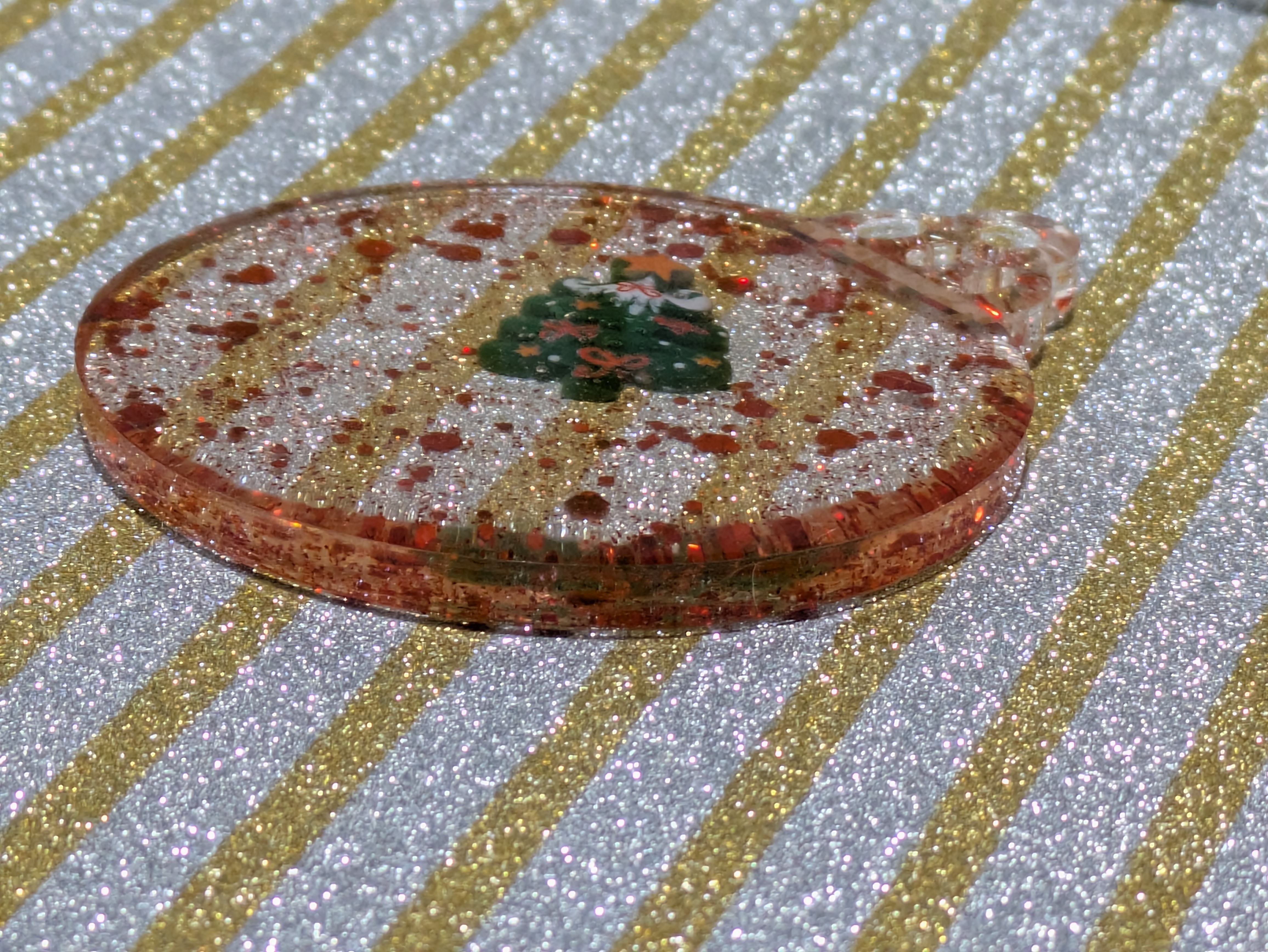 Christmas Tree Glitter Ornament