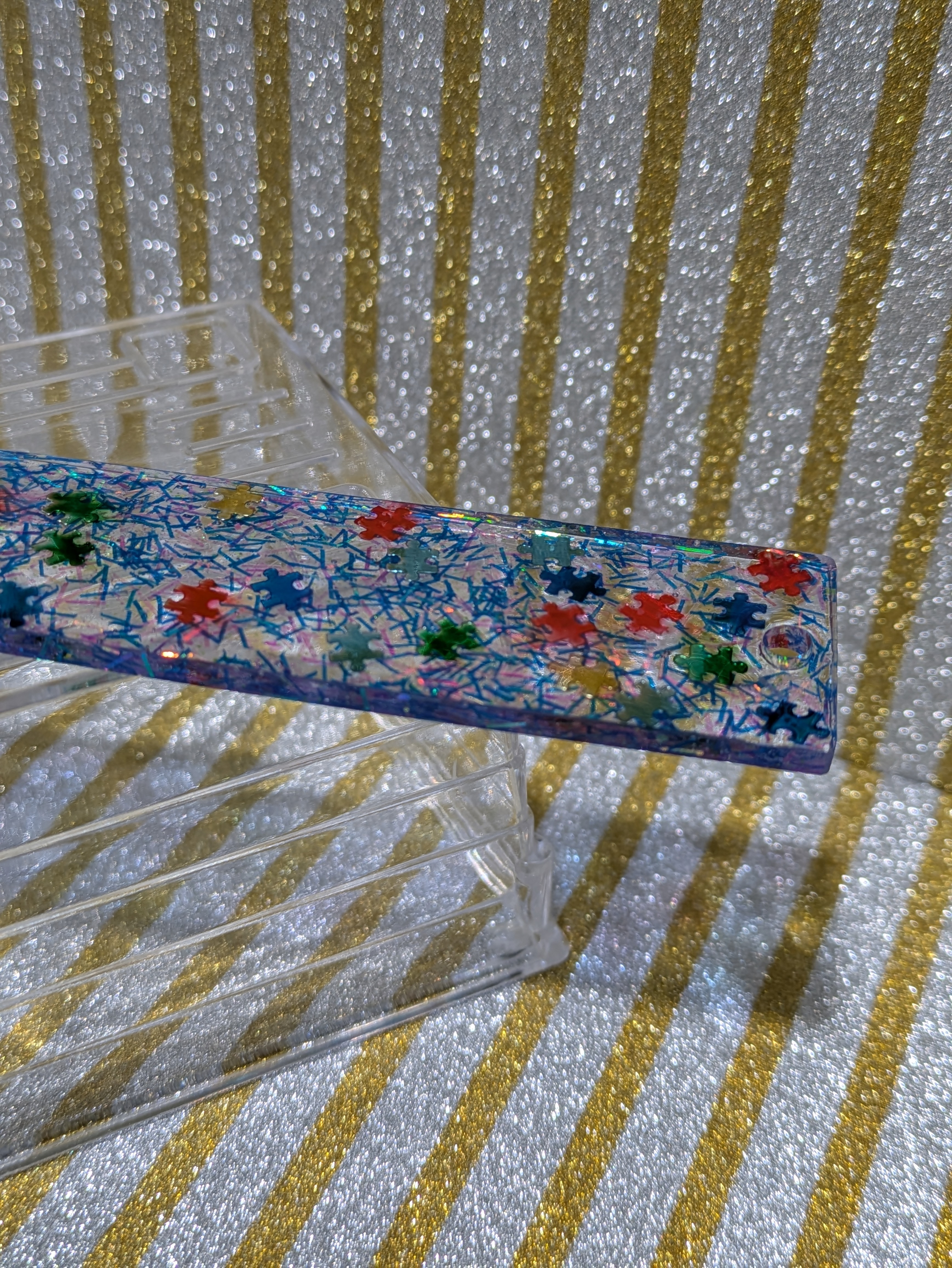 Colorful confetti Resin Bookmark Sz-M