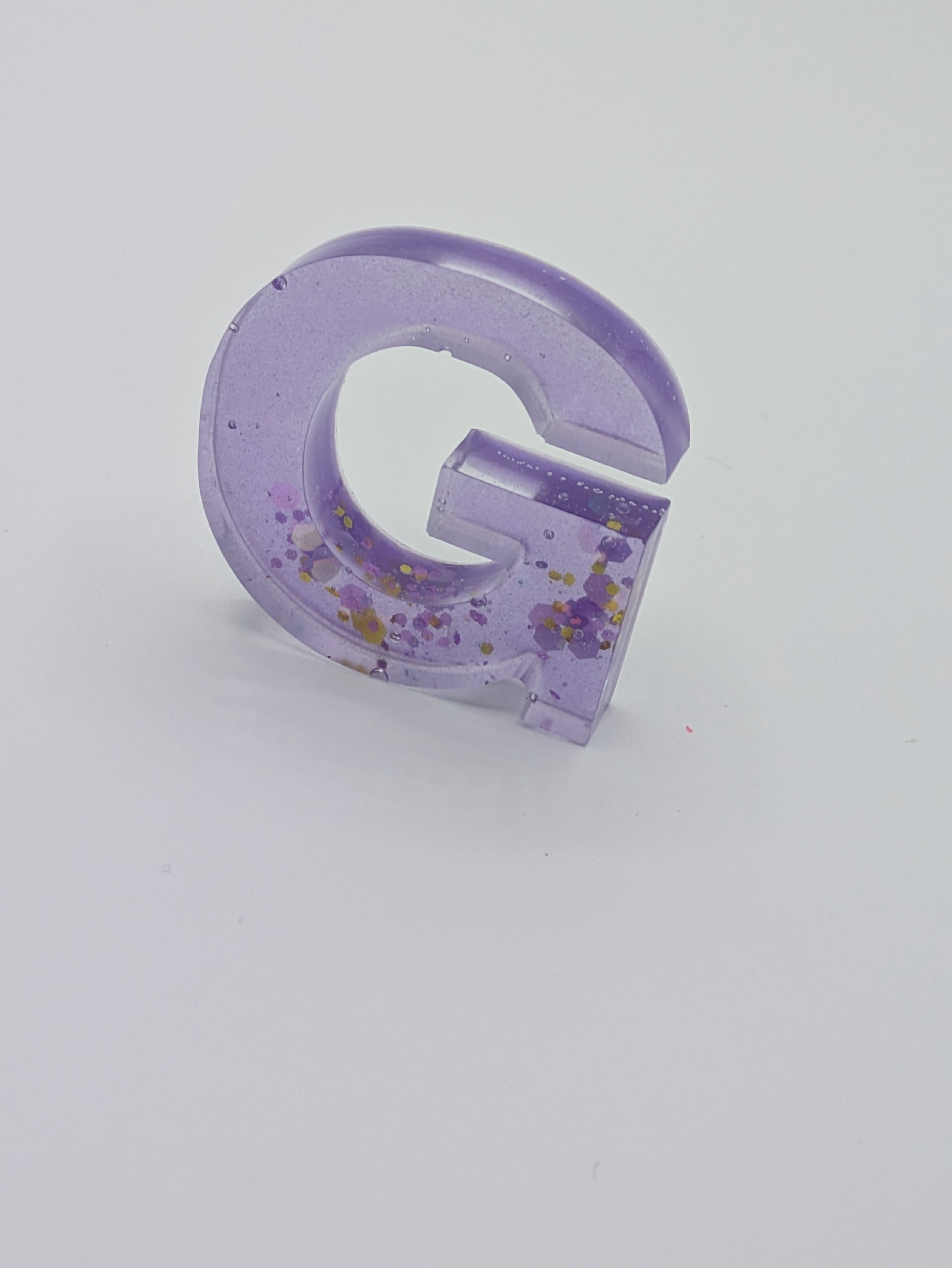 Purple Resin Letter G