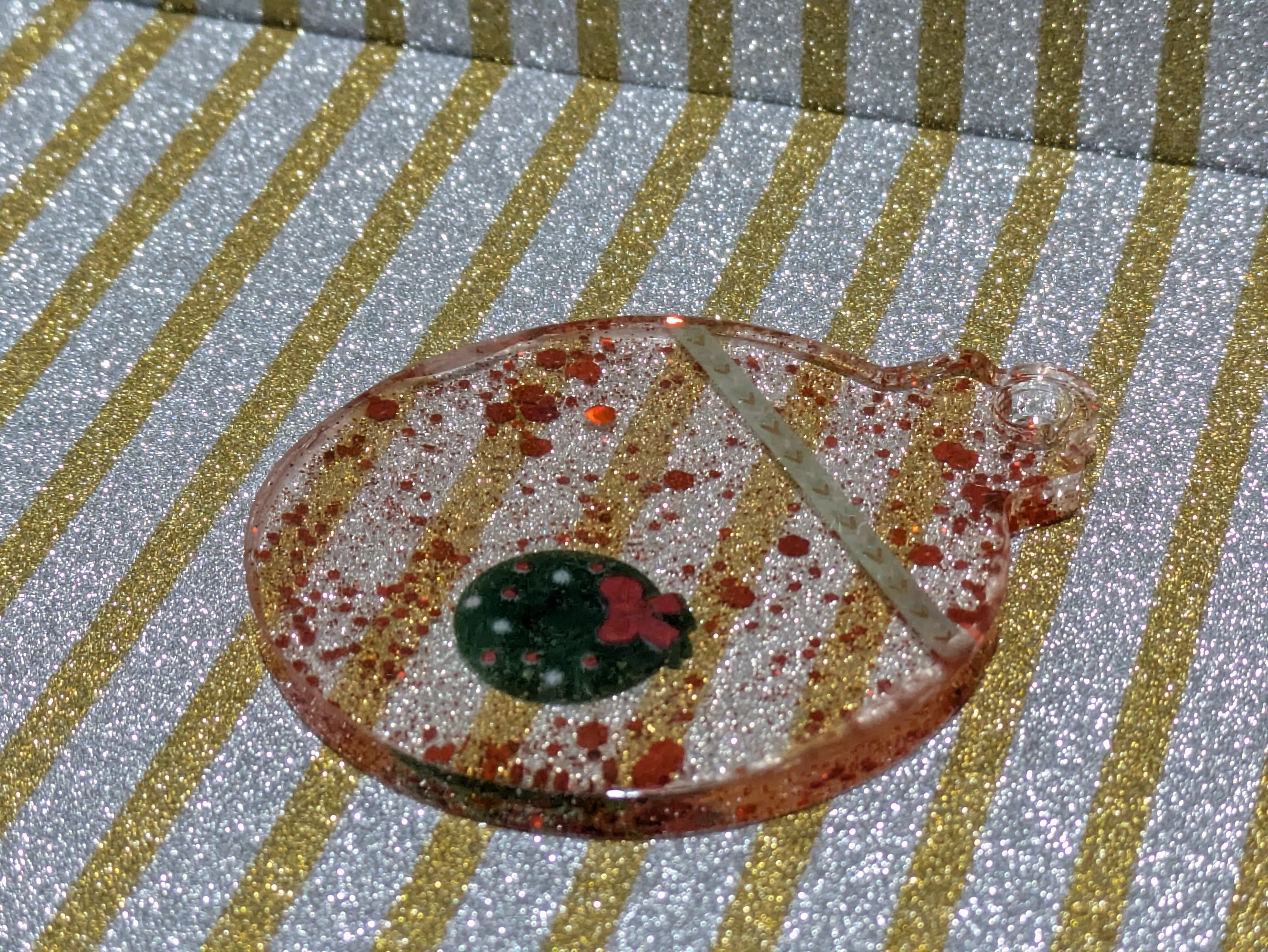Glitter Resin Christmas Ornament