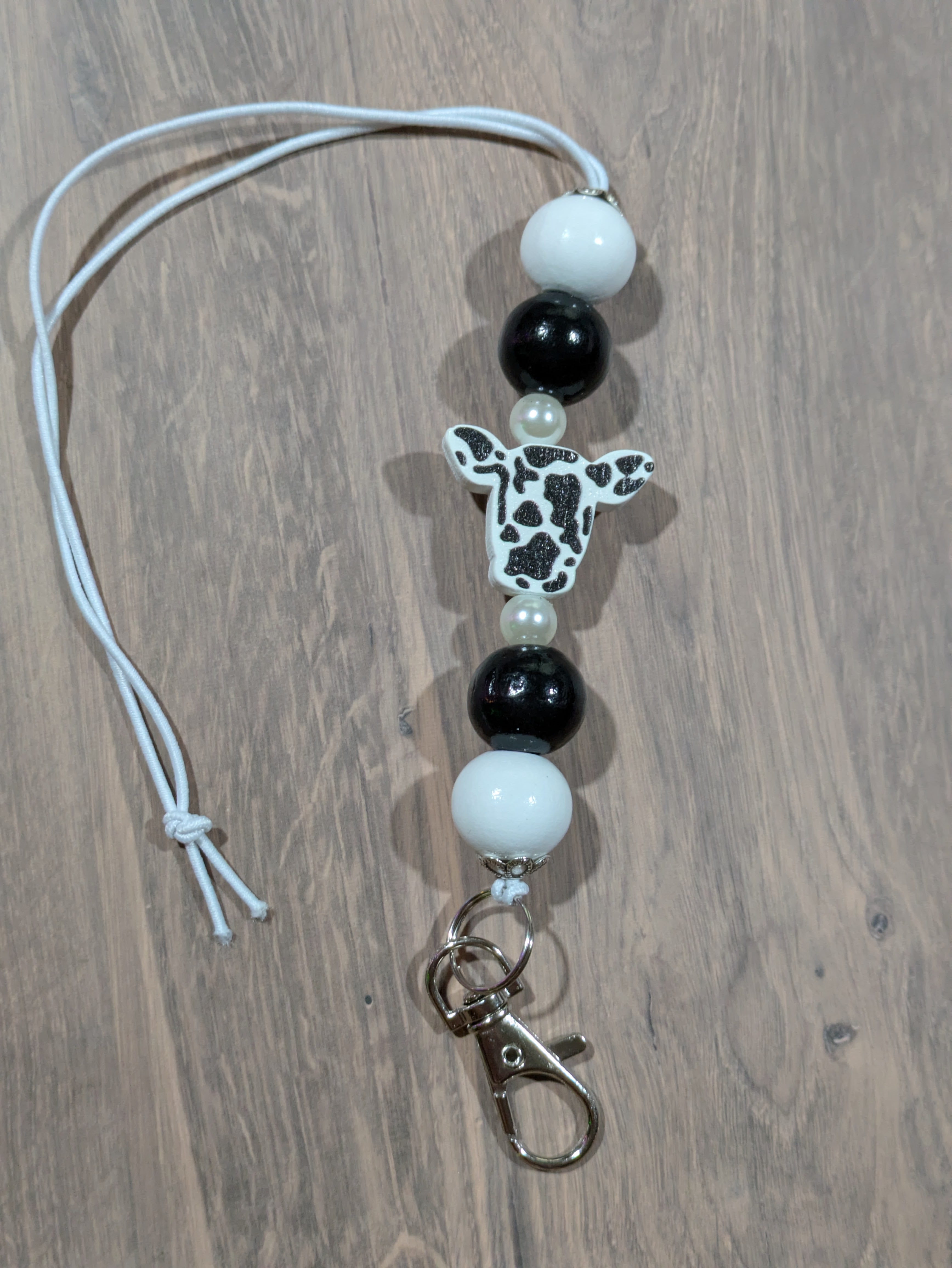 Cow Print Bead Freshie hanger
