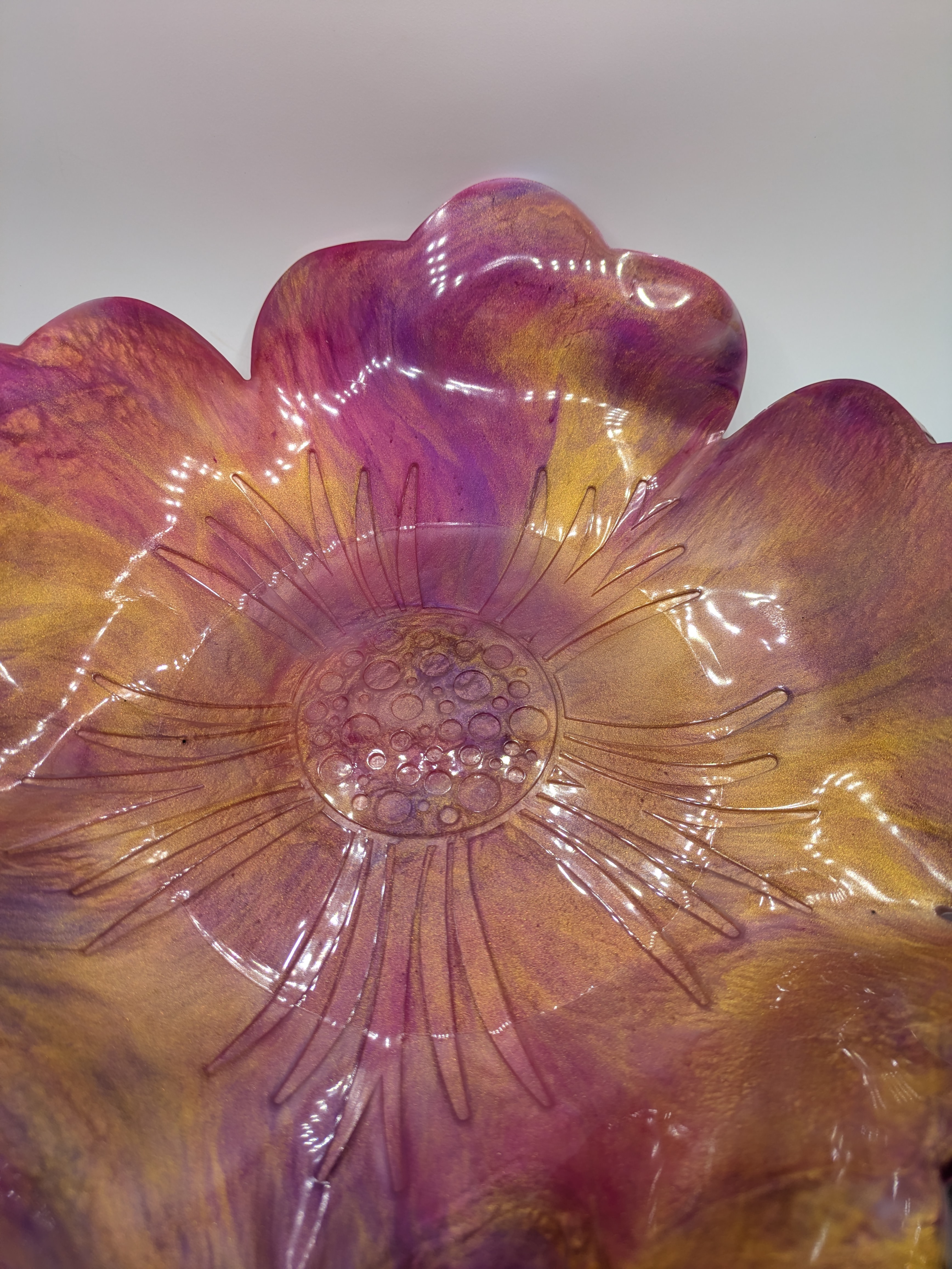 Iridescent Flower-Shaped Bowl