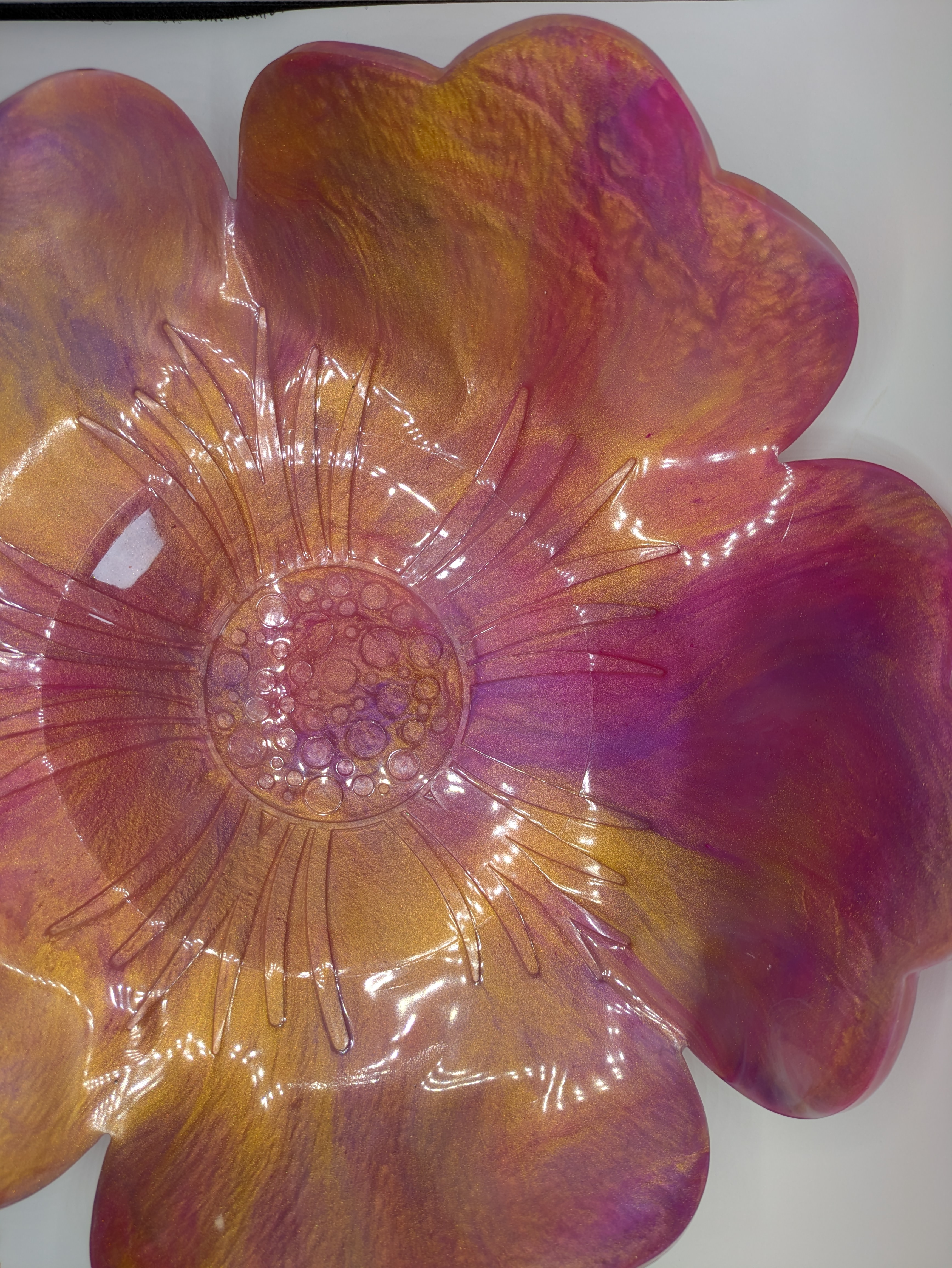 Iridescent Flower-Shaped Bowl