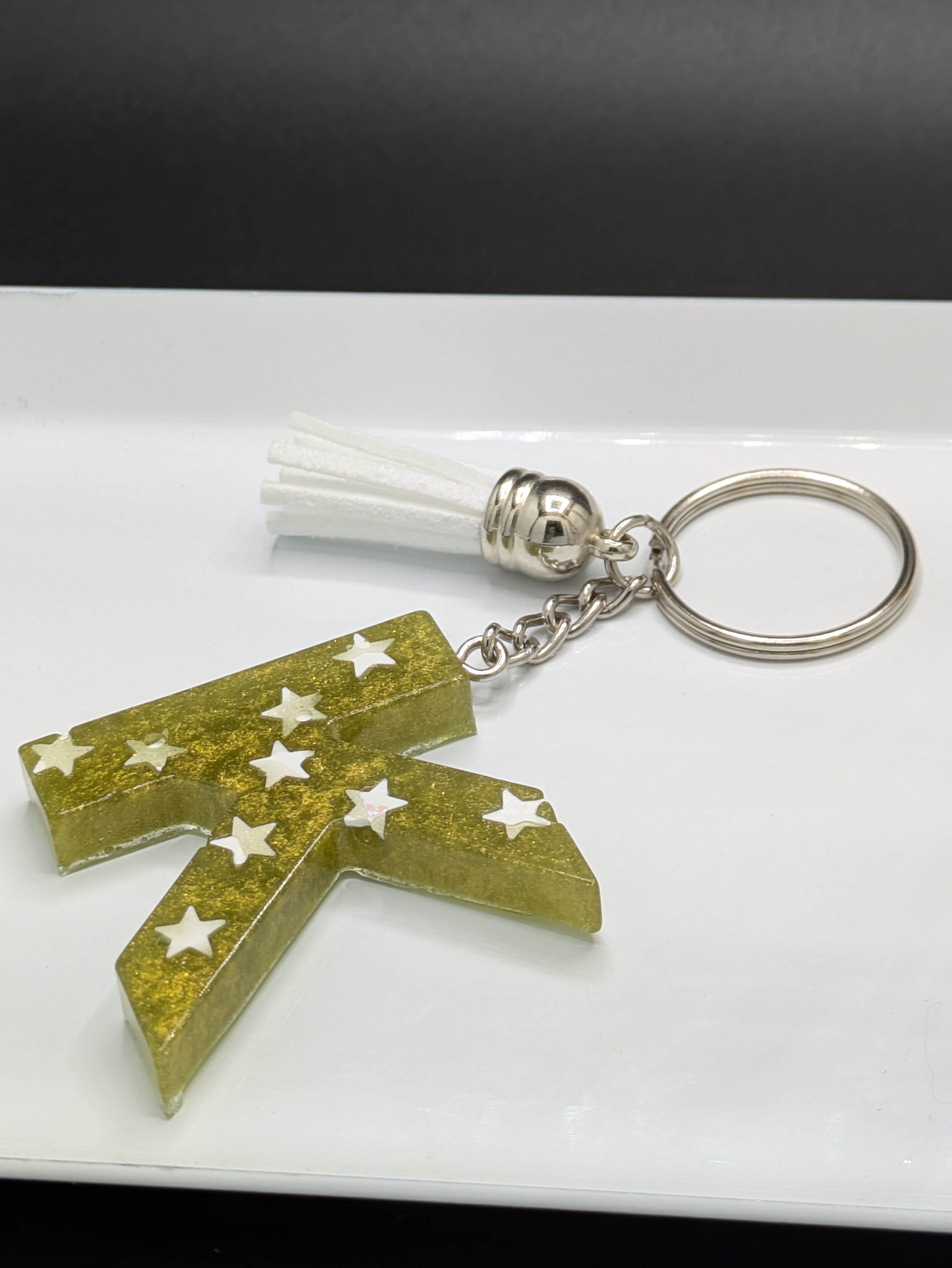 Letter K Star Keychain