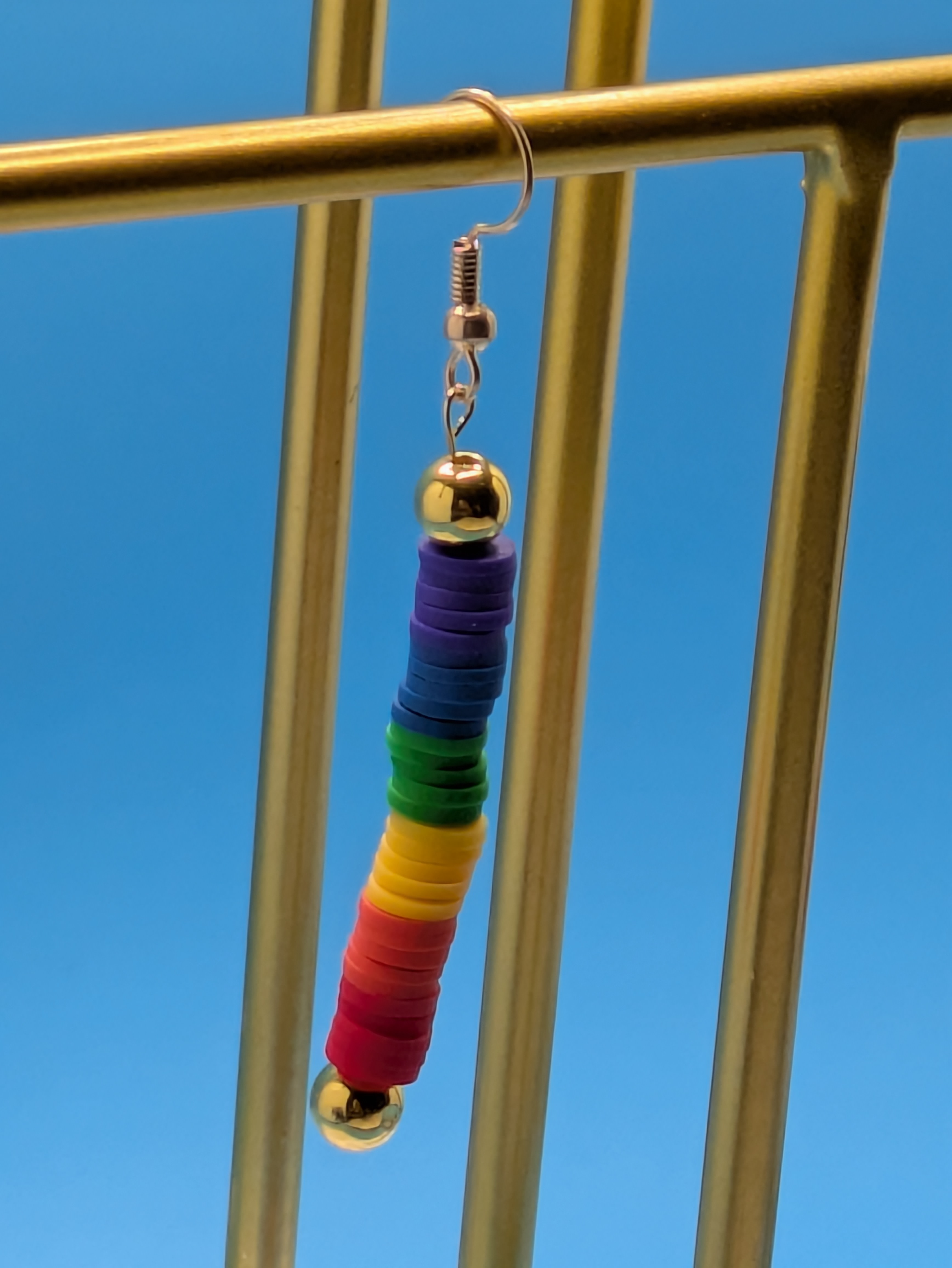 Rainbow Beaded Earrings