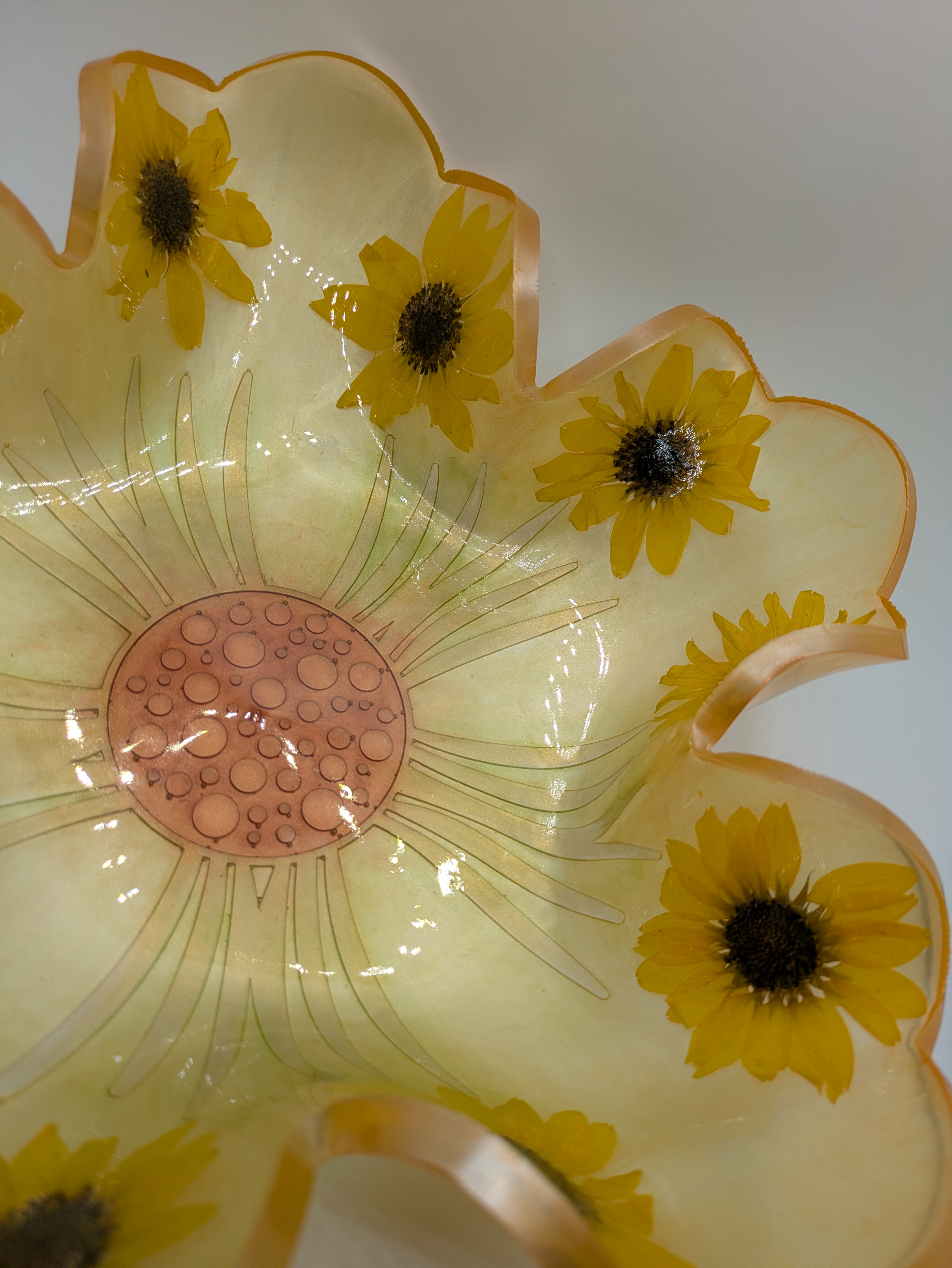 Sunflower Decorative Resin Bowl