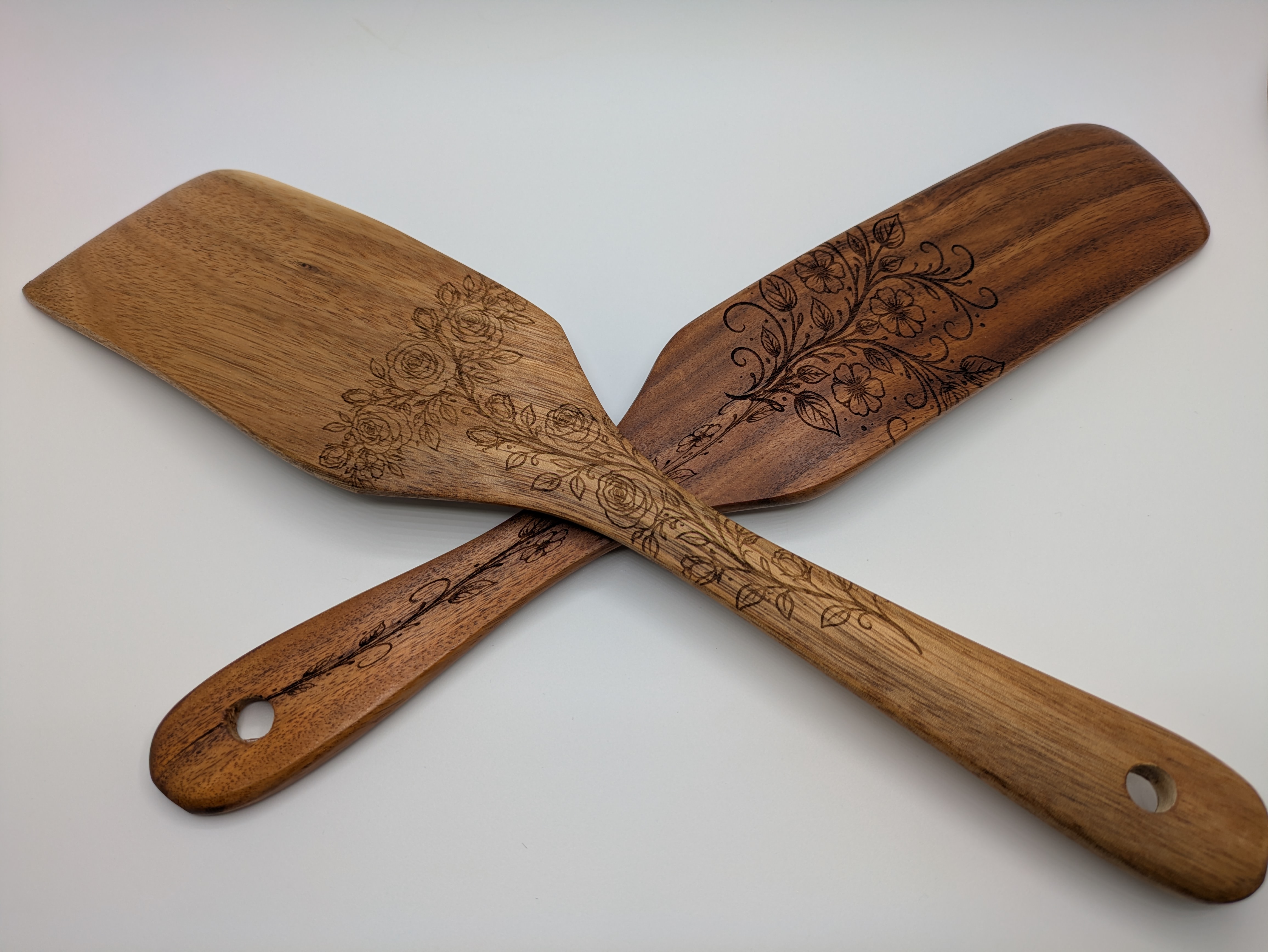 Engraved Wooden Kitchen Utensil Set of 5