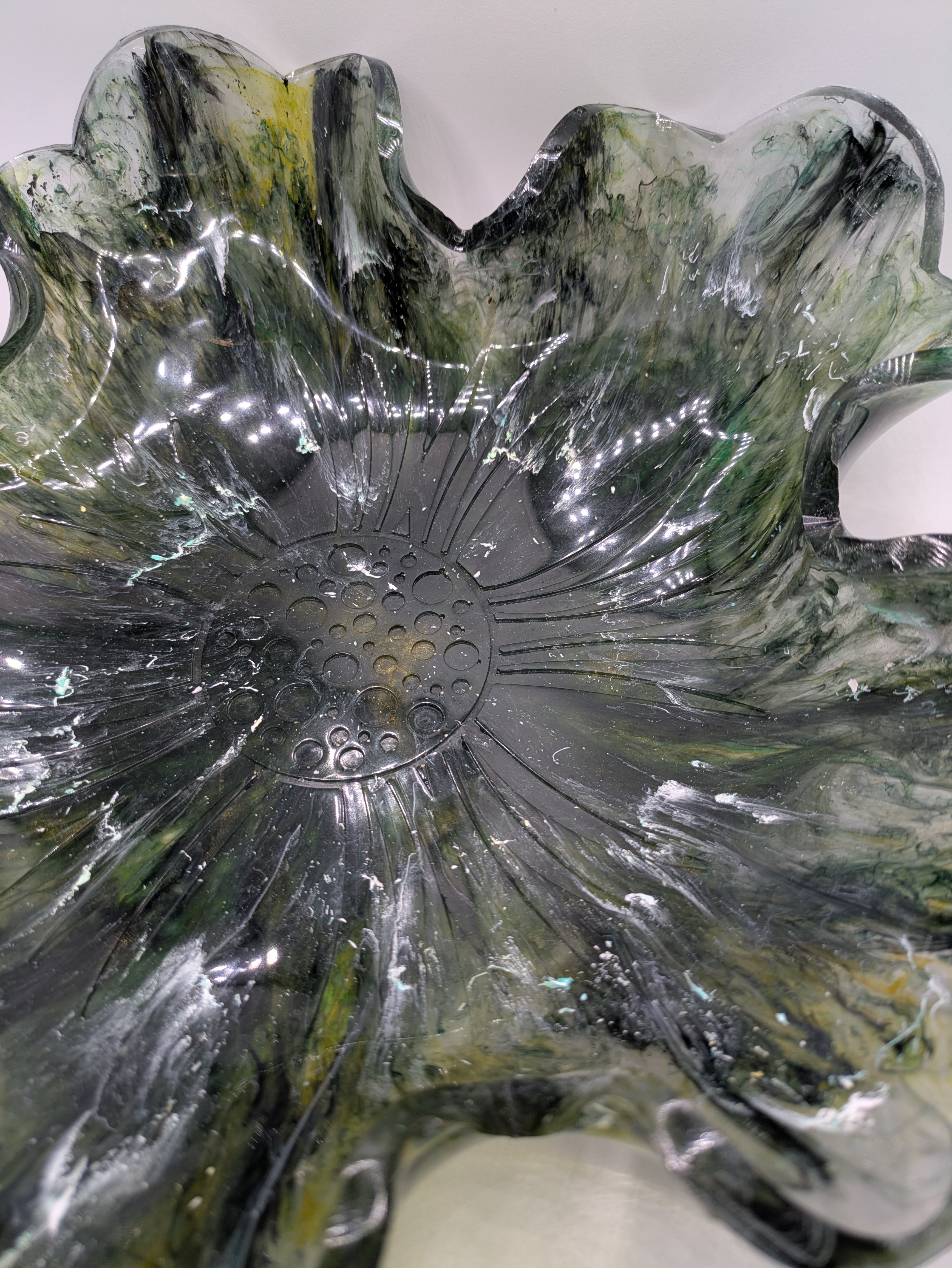 Handcrafted Resin Flower Bowl
