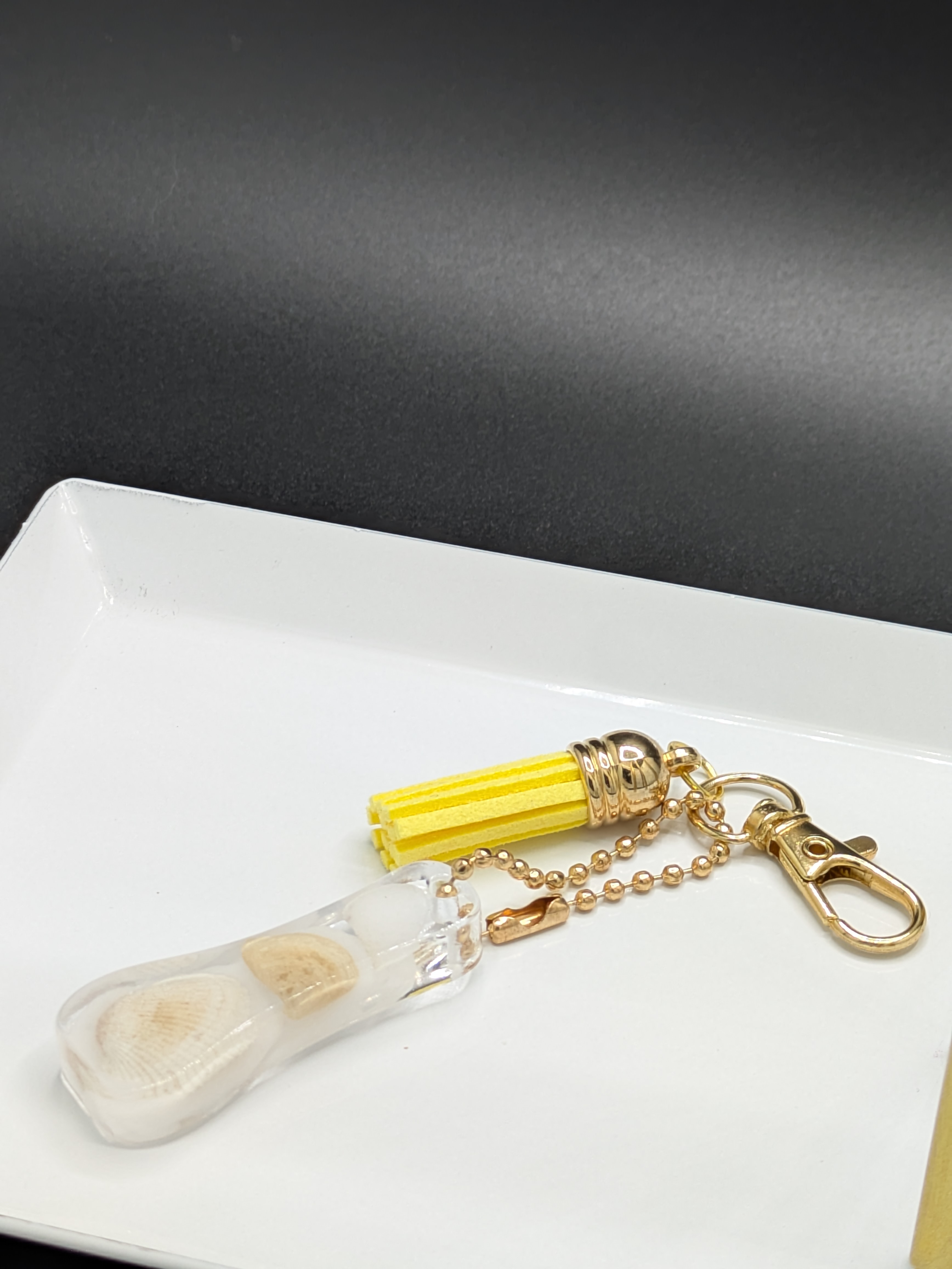 Seashell Letter Keychain