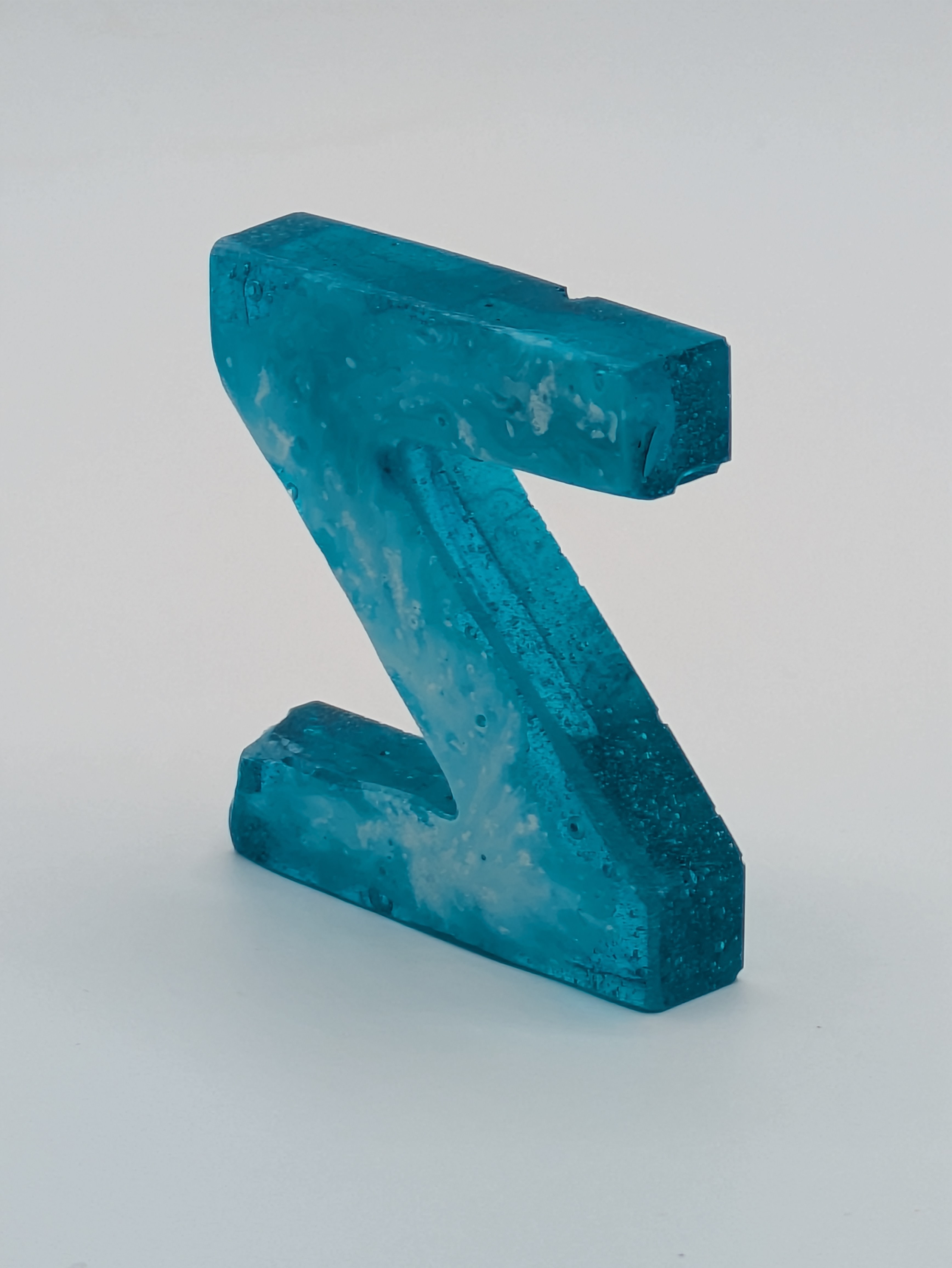 Blue Resin Letter Z