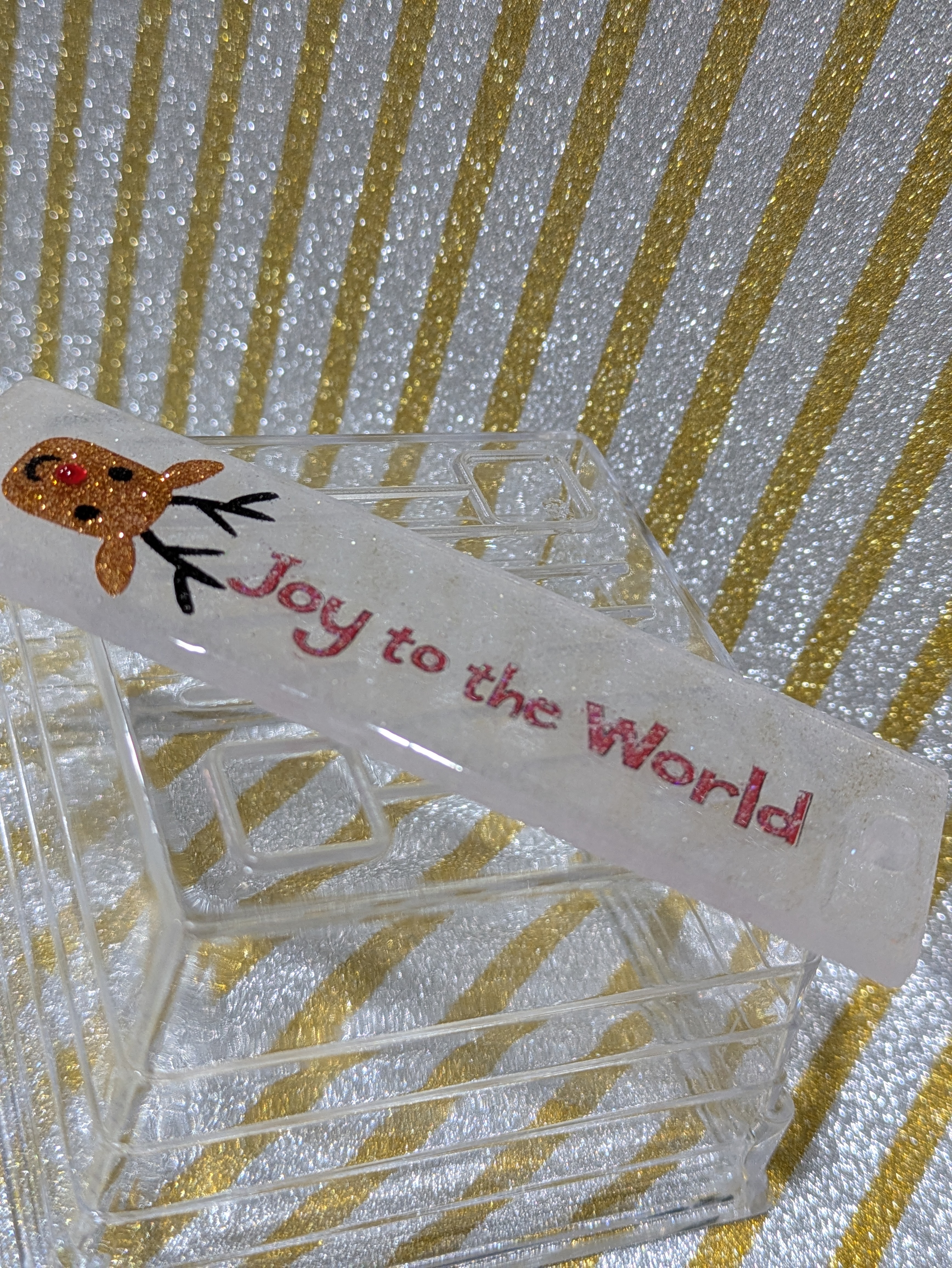 Reindeer Resin Bookmark