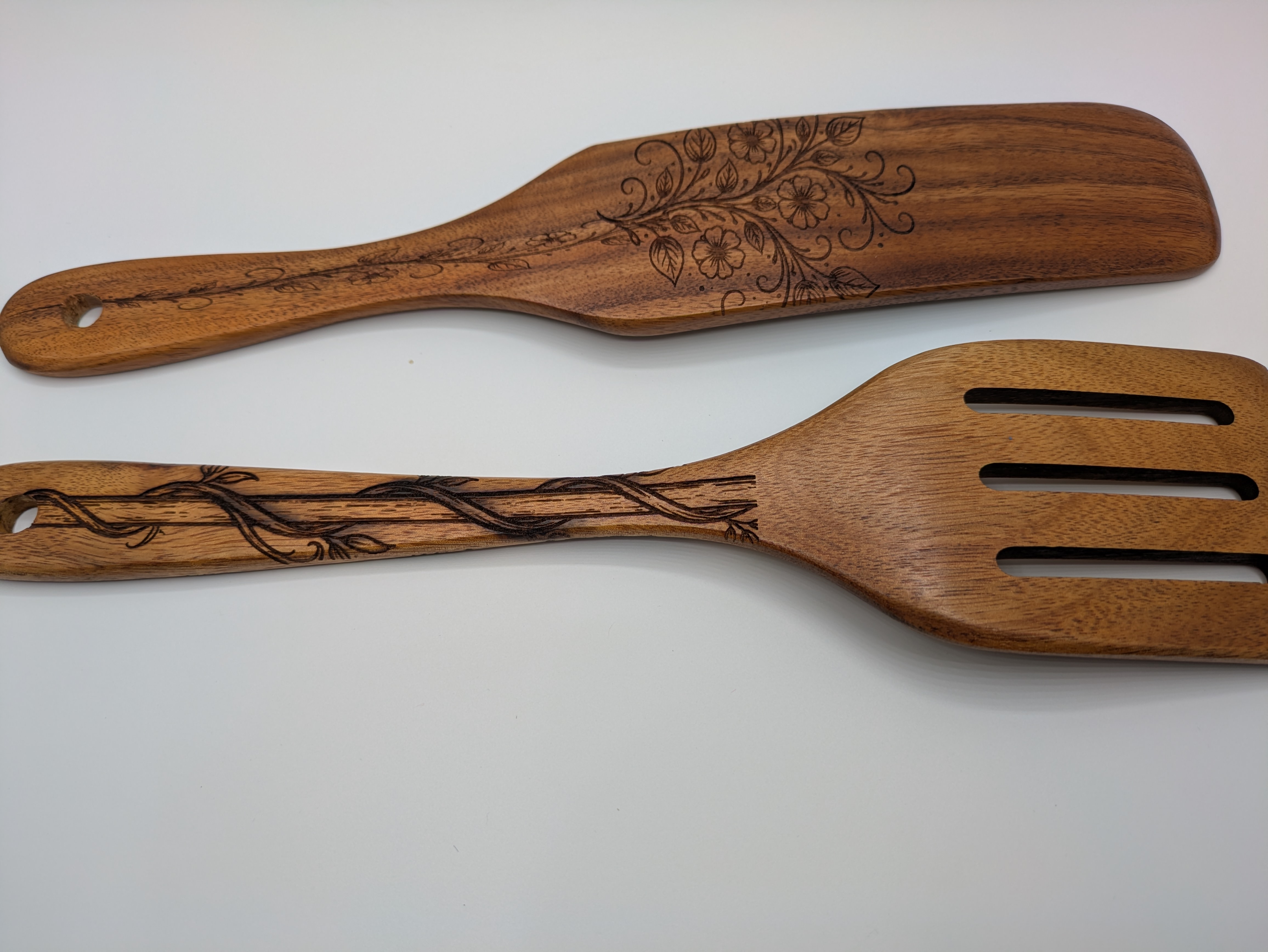 Engraved Wooden Kitchen Utensil Set of 5