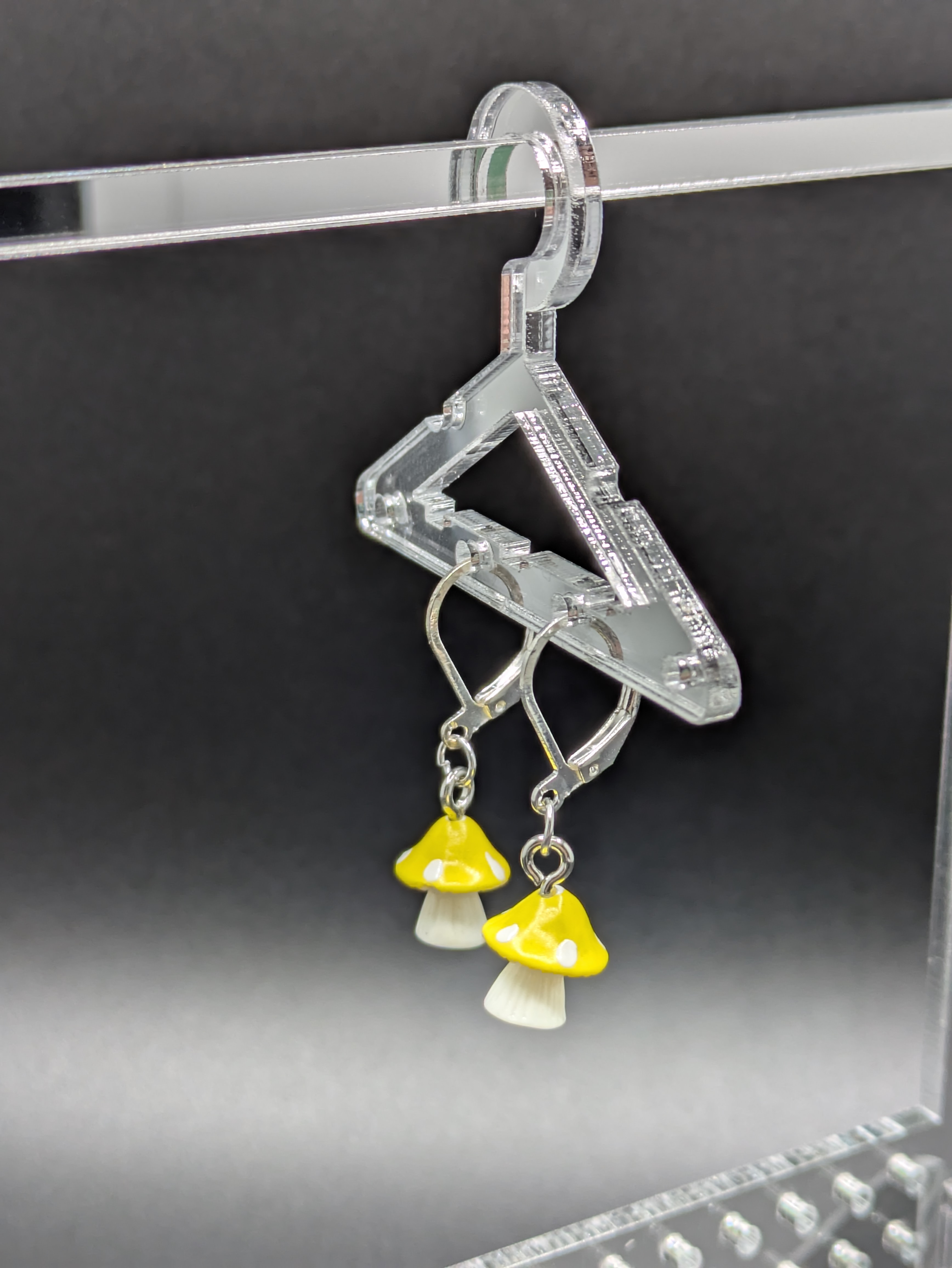 Yellow Mushroom Earrings