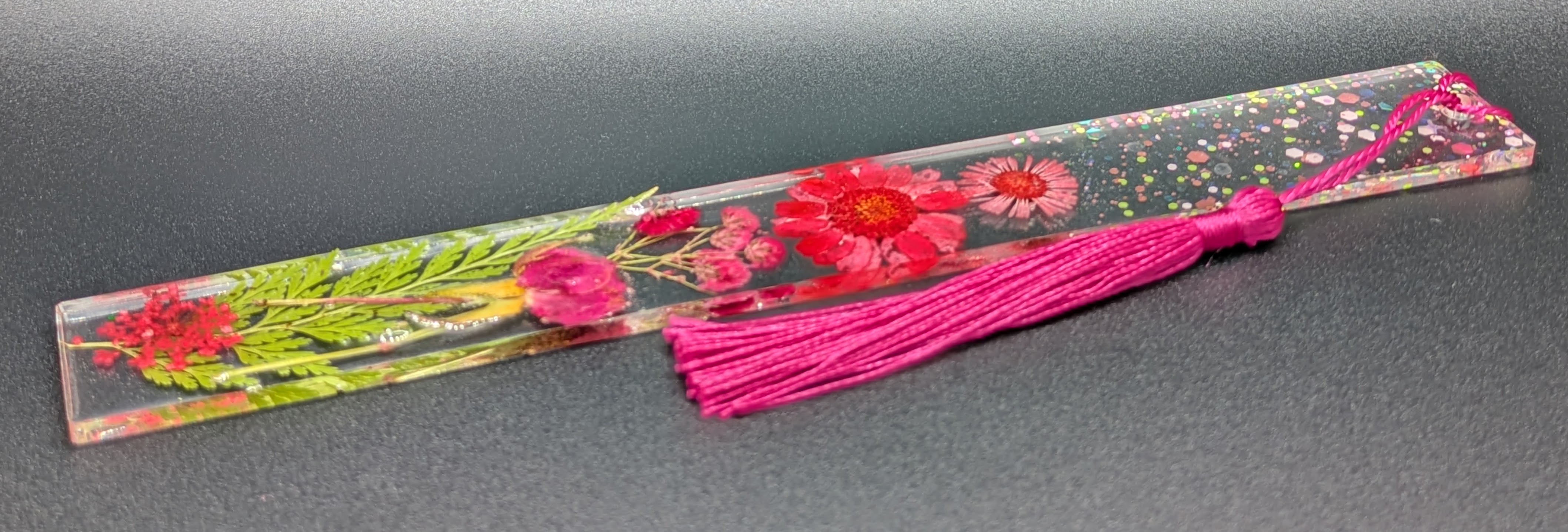 Pressed Flower Resin Bookmark - Sz L