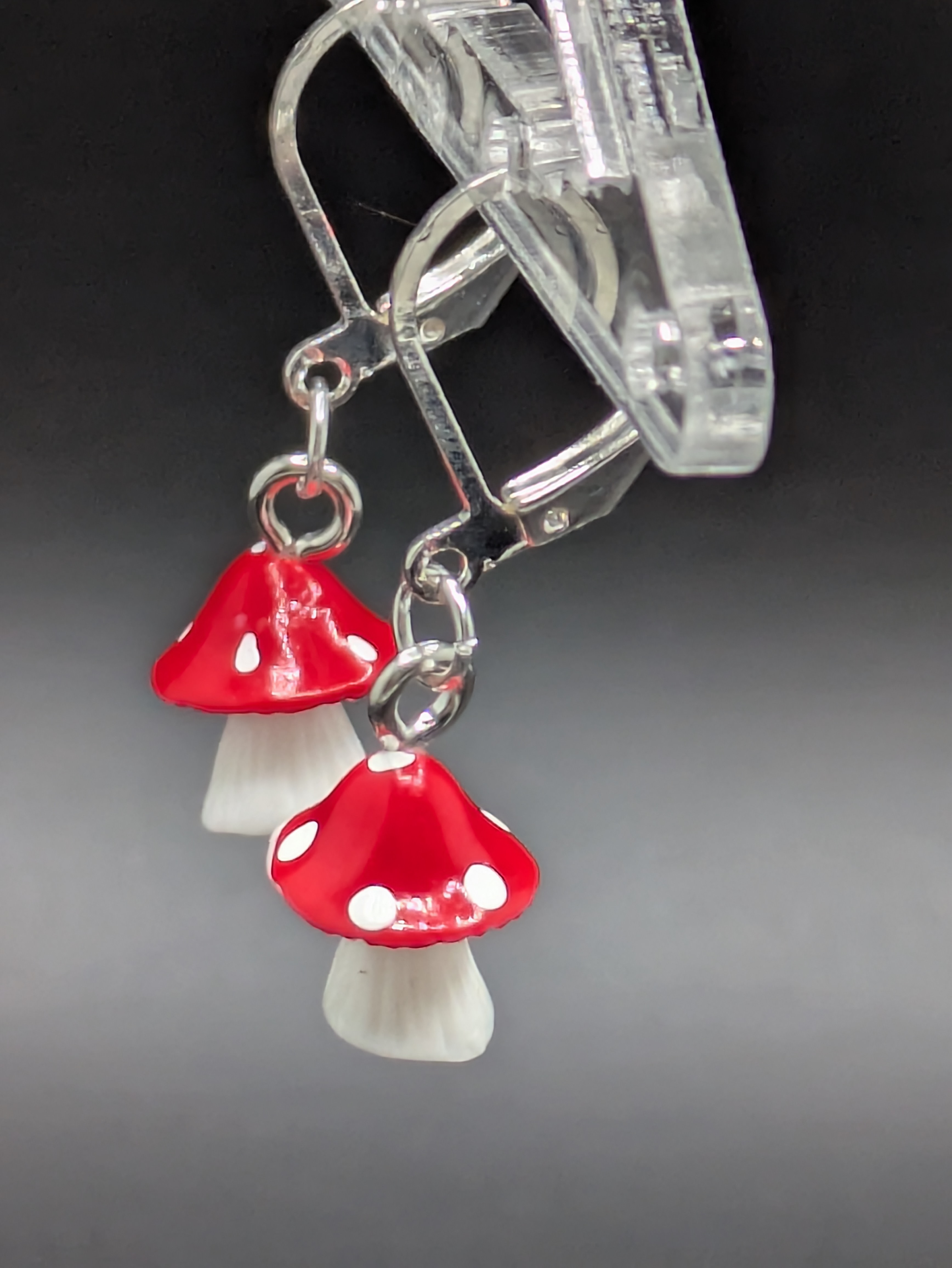 Red Mushroom Earrings