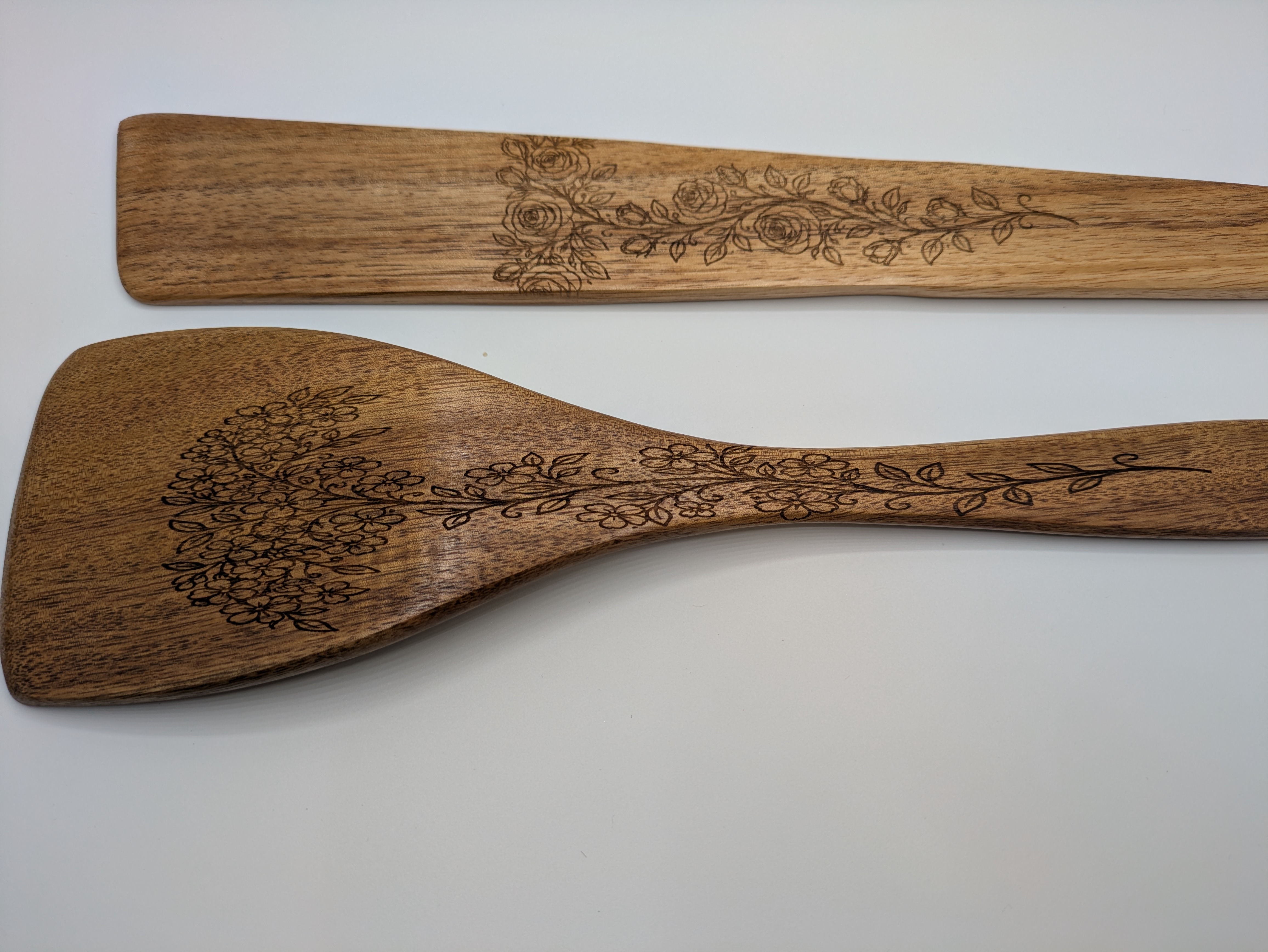 Engraved Wooden Kitchen Utensil Set of 5