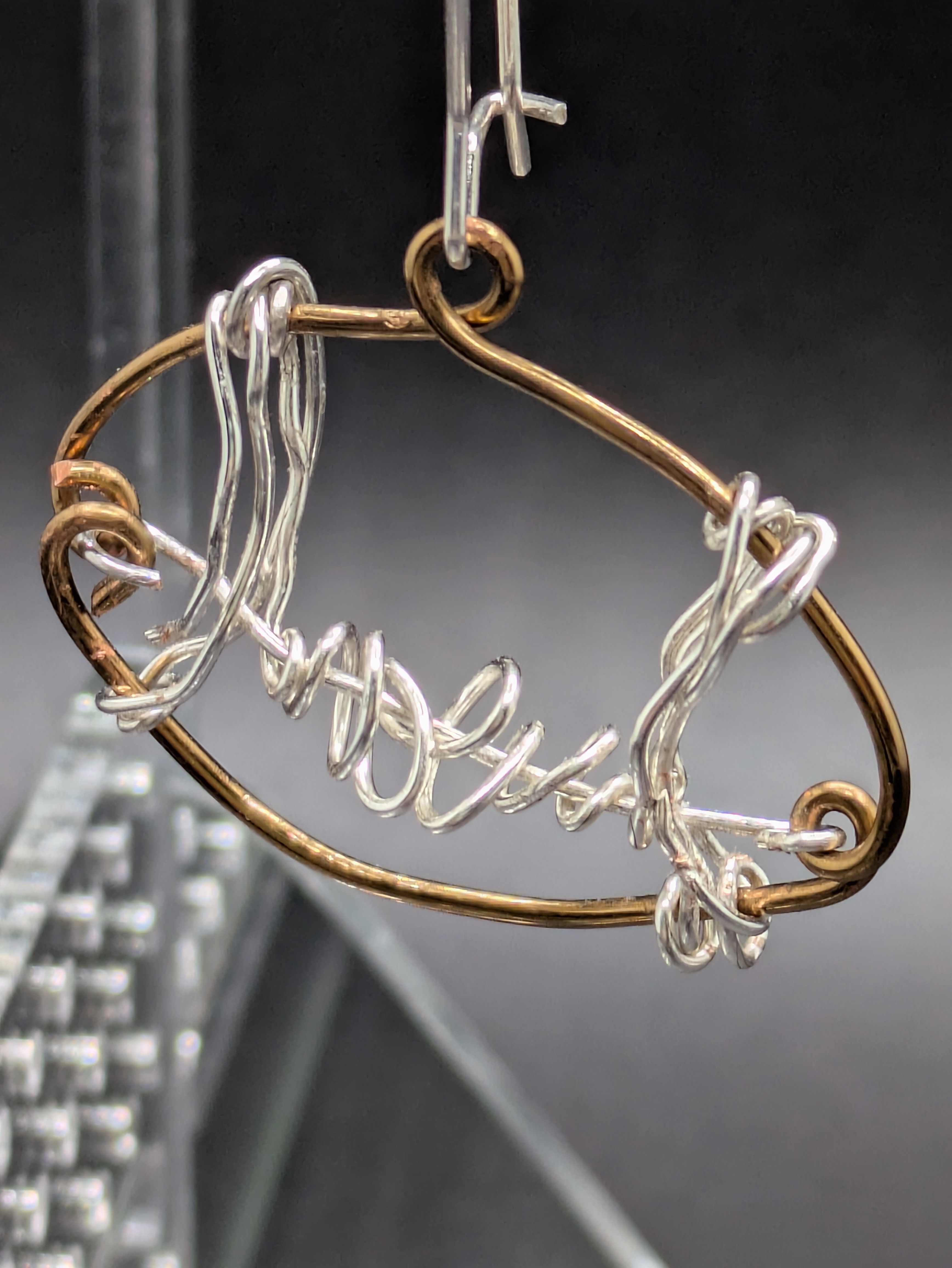 Abstract football Earrings