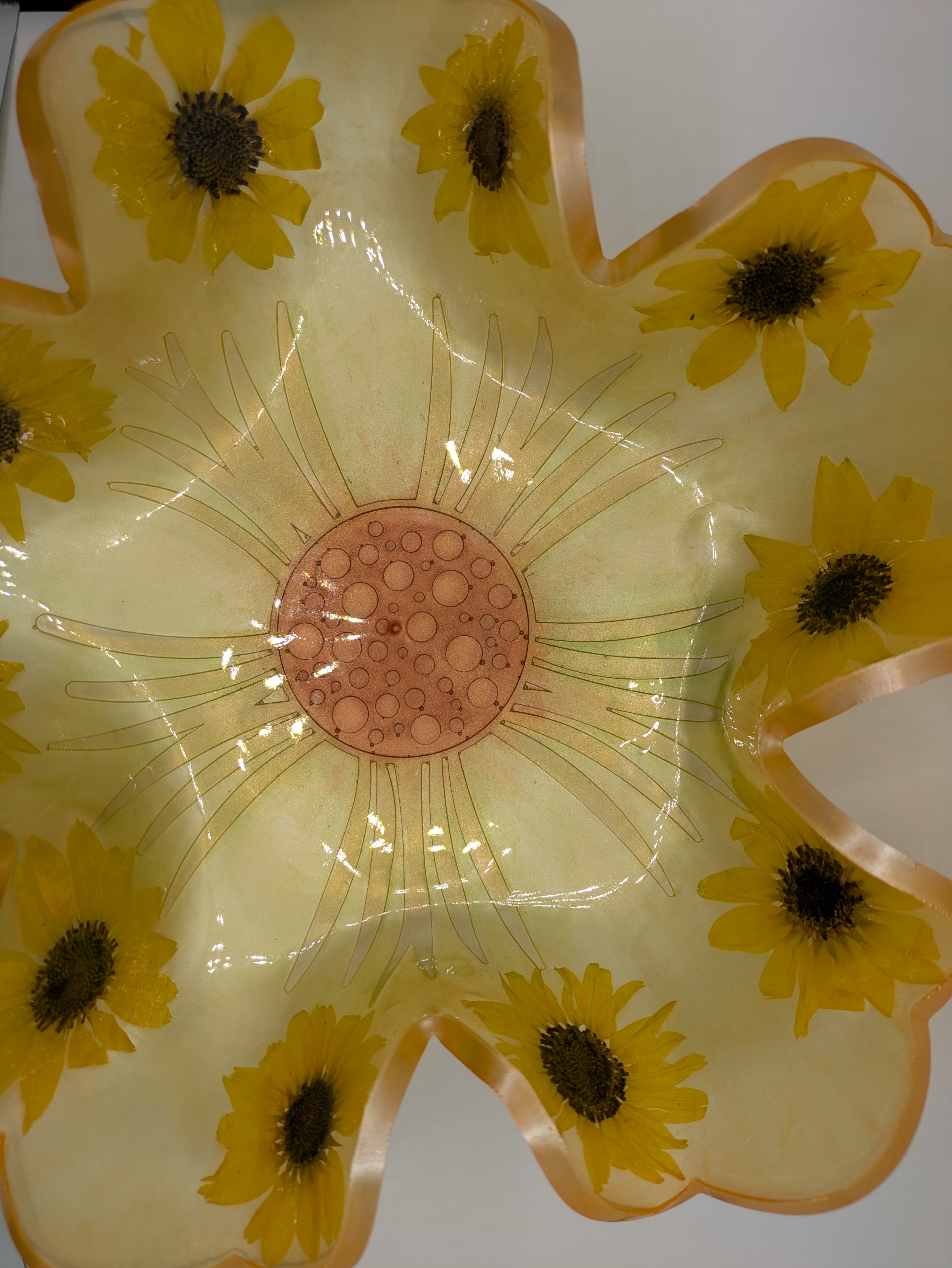 Sunflower Decorative Resin Bowl