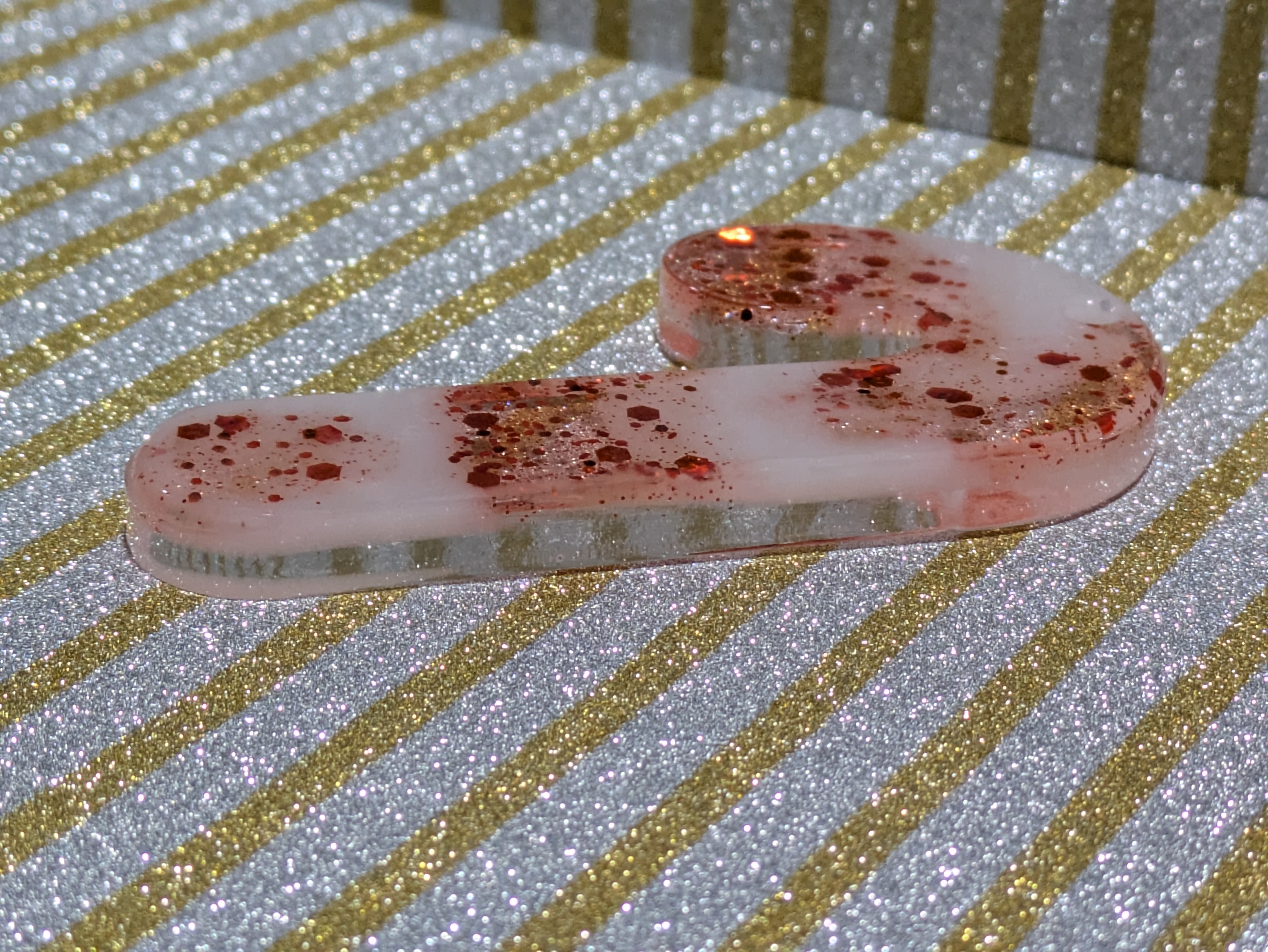 Resin Candy Cane Ornament
