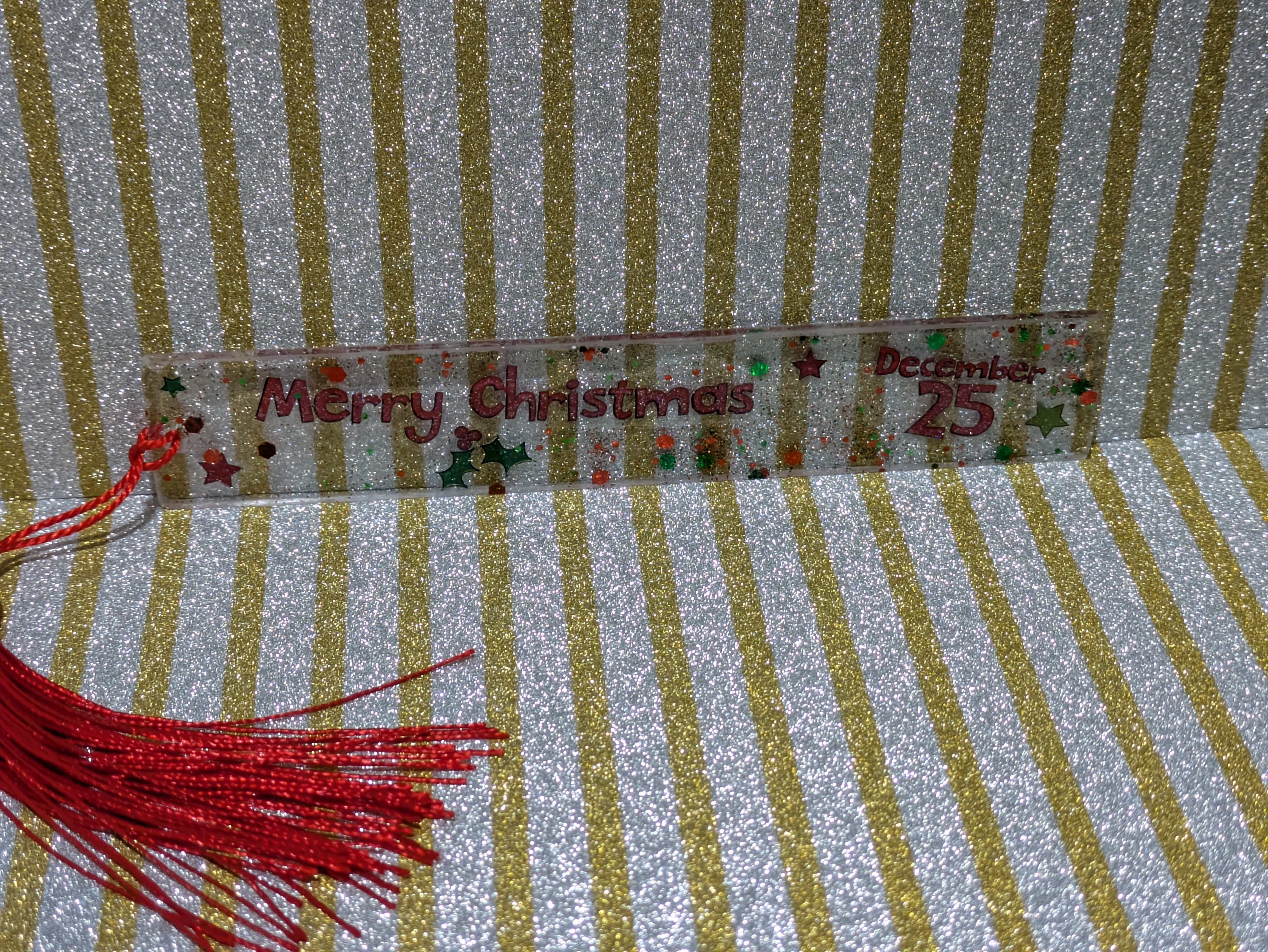 Christmas Glitter Bookmark