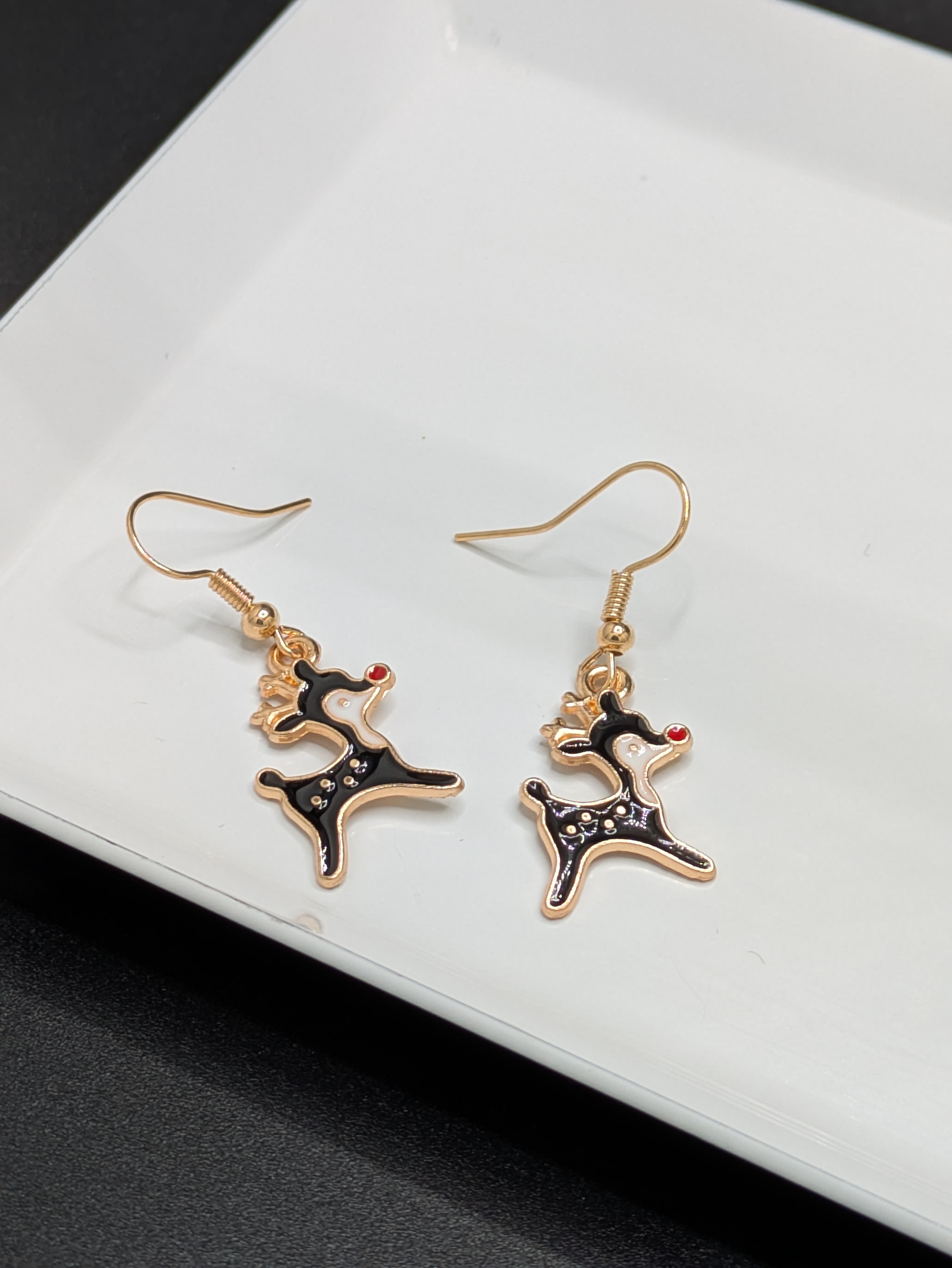 Reindeer Drop Earrings