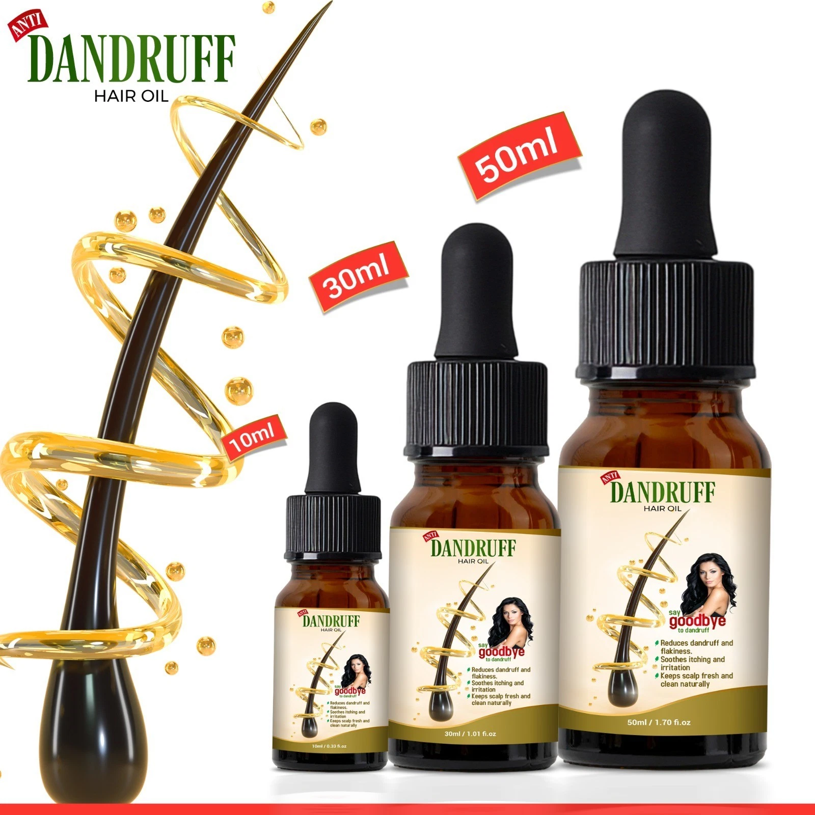 Dandruff Hair Oil Natural Scalp Treatment Nourishing Oil for Dry Scalp UK