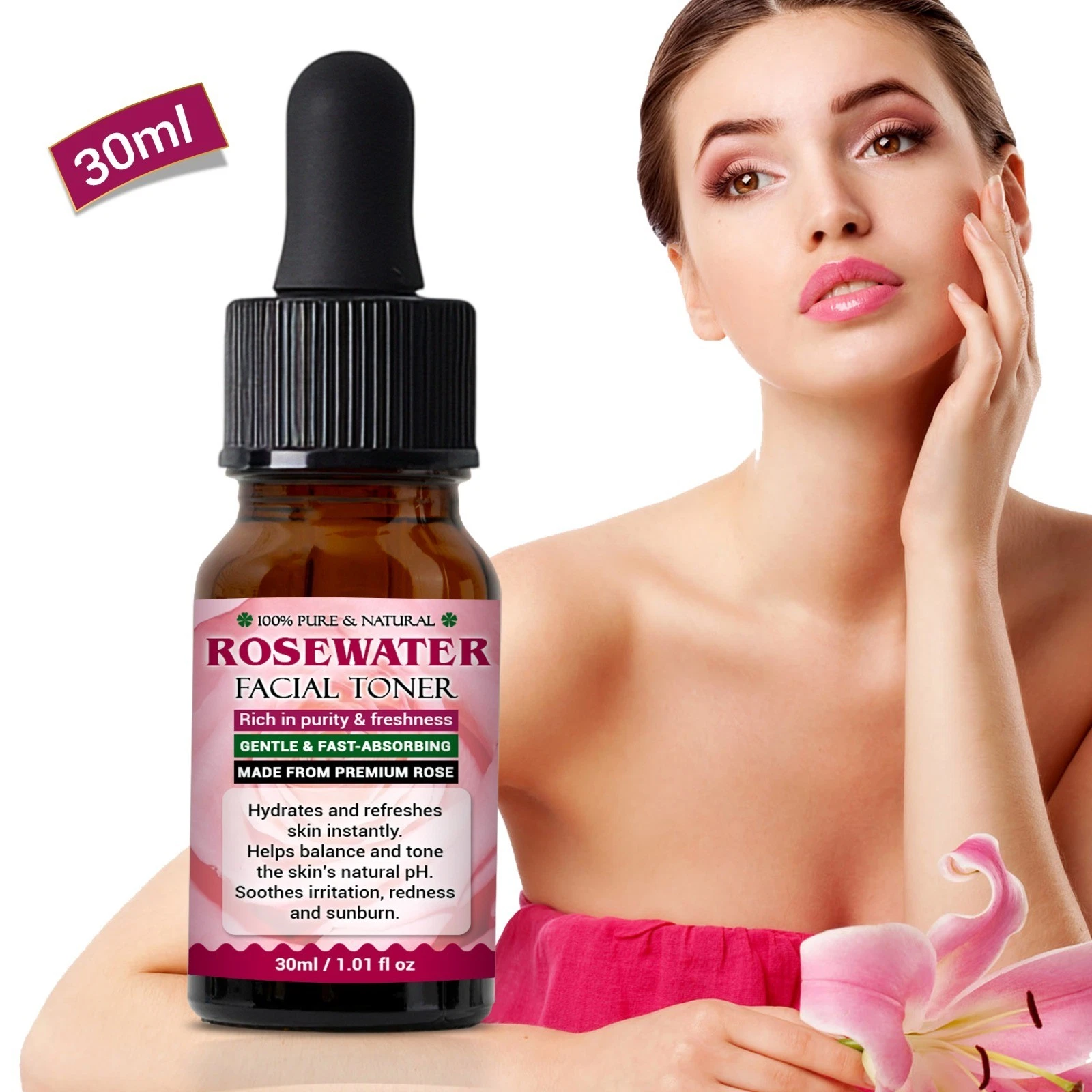 Face toner Non-Alcoholic/ face acne dark spots/100% natural