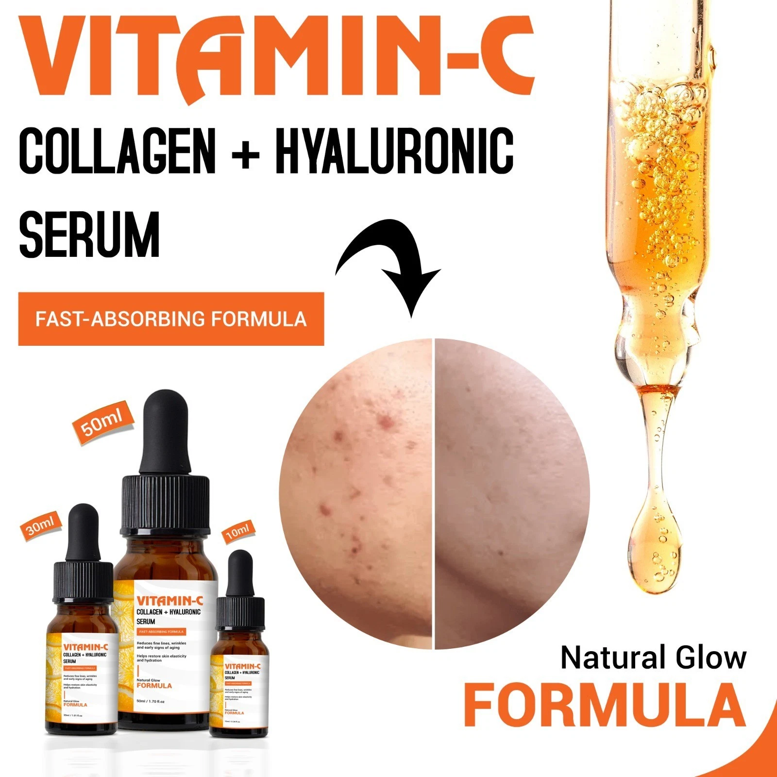 Vitamin-C Collagen + Hyaluronic Serum - 30ml