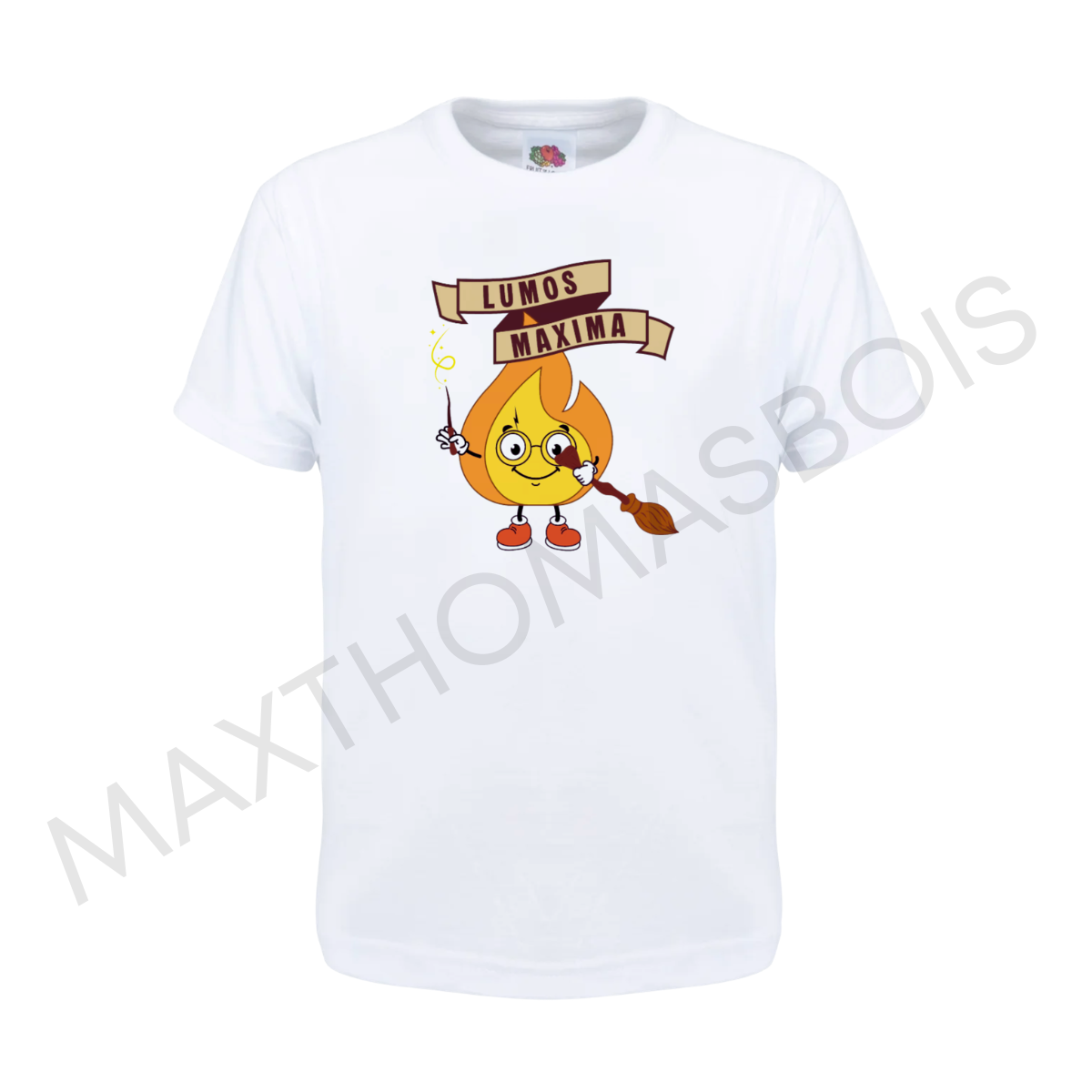 TEE SHIRT BLANC 'FUN' 100% COTON - ENFANT