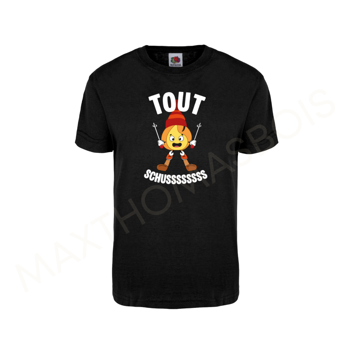 TEE SHIRT NOIR 'HUMOUR' 100% COTON - ADULTE  