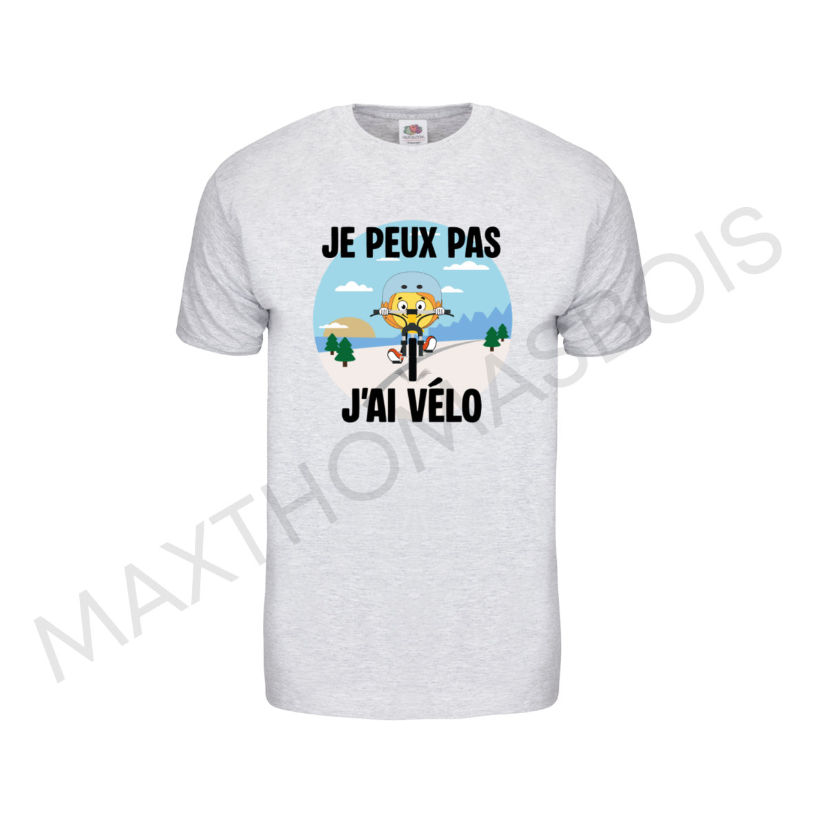 TEE SHIRT GRIS 'HUMOUR' 100% COTON - ADULTE  