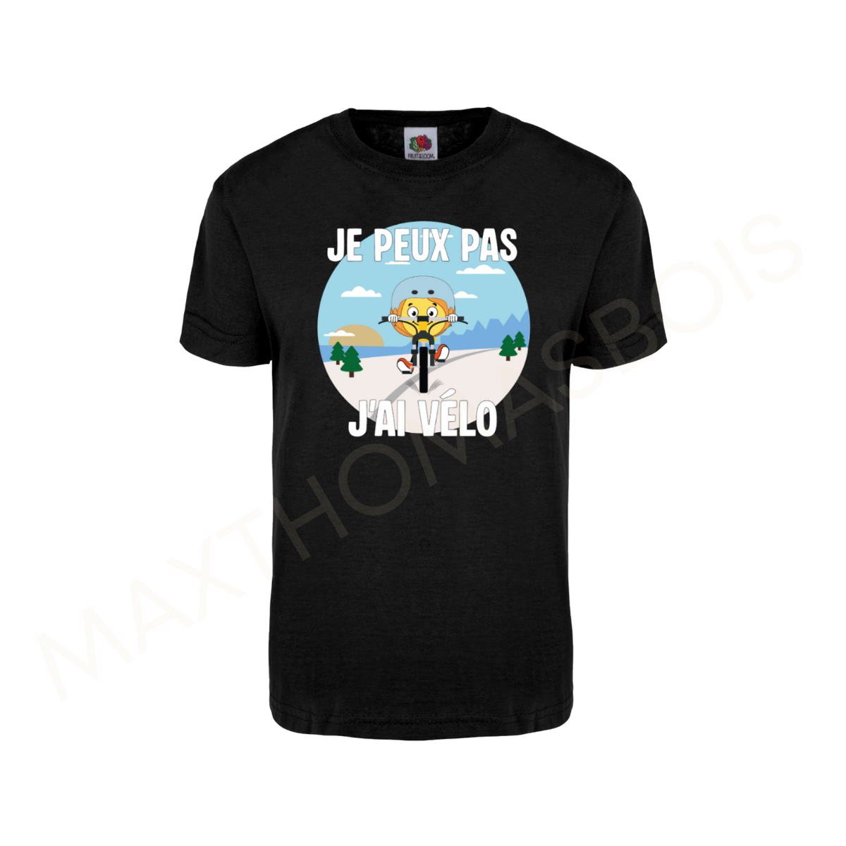 TEE SHIRT NOIR 'HUMOUR' 100% COTON - ADULTE  