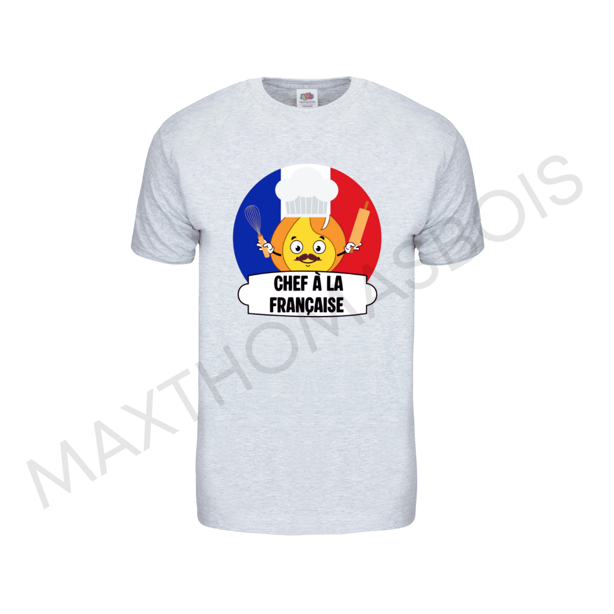 TEE SHIRT GRIS 'CUISTO' 100% COTON - ADULTE 