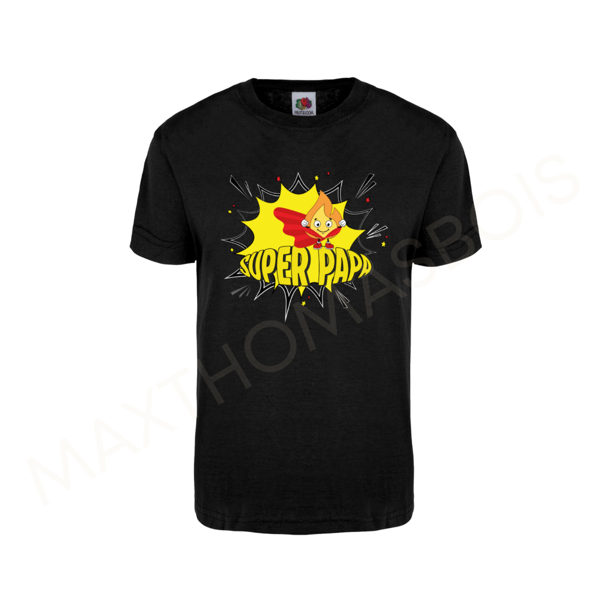 TEE SHIRT NOIR 'HUMOUR' 100% COTON - ADULTE  