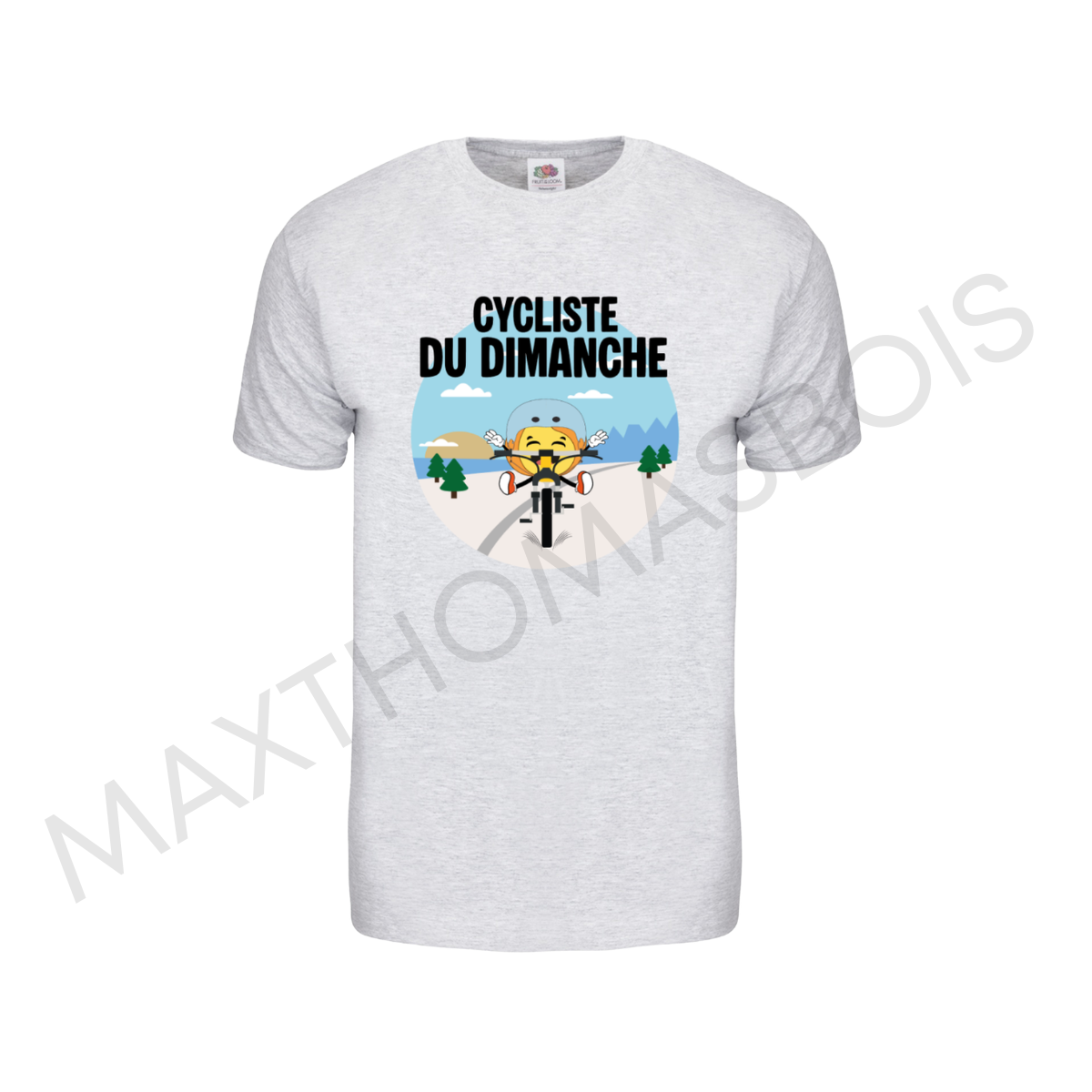 TEE SHIRT GRIS 'HUMOUR' 100% COTON - ADULTE  
