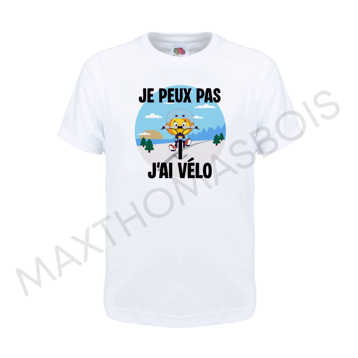 TEE SHIRT BLANC 'FUN' 100% COTON - ENFANT