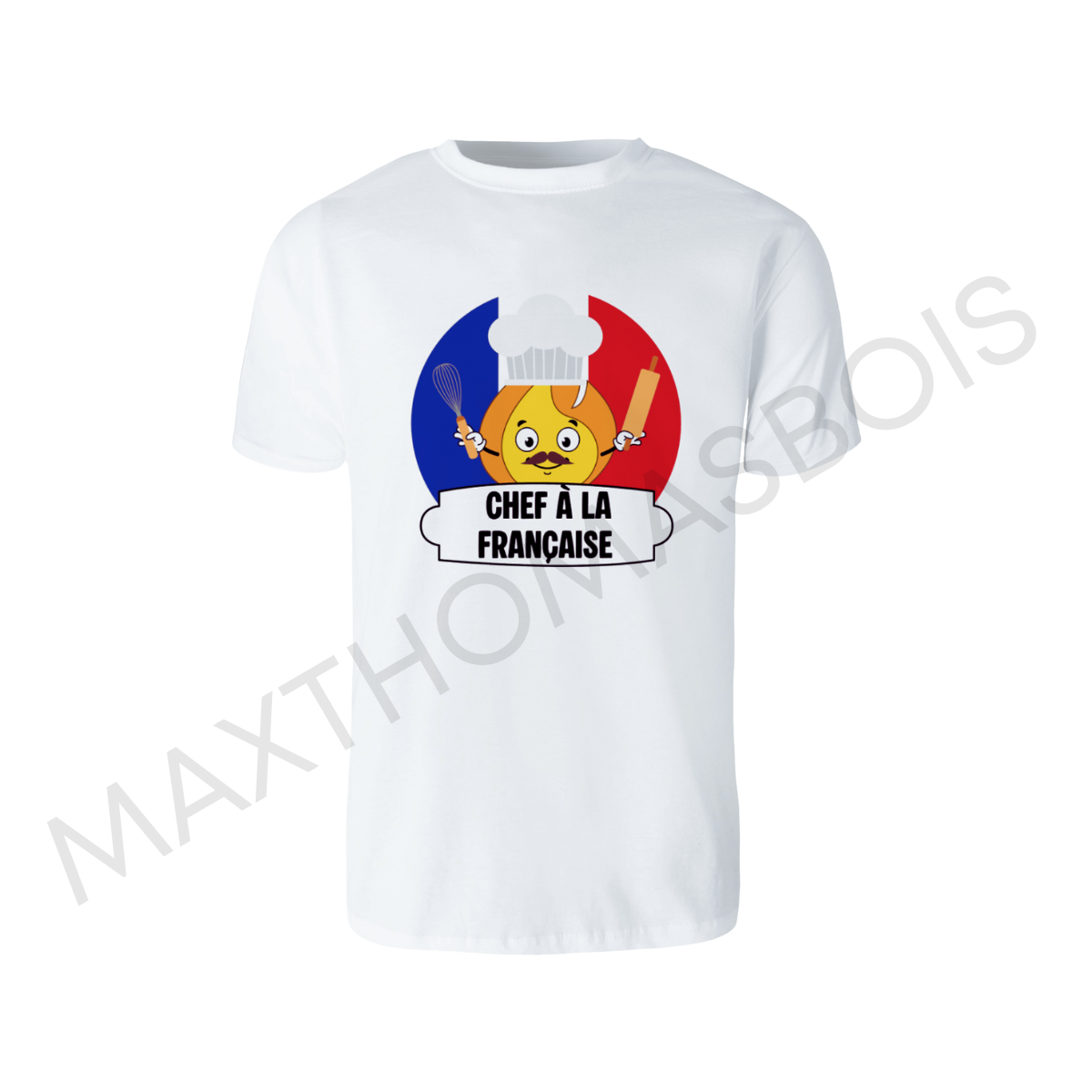 TEE SHIRT BLANC 'CUISTO' 100% COTON - ADULTE 