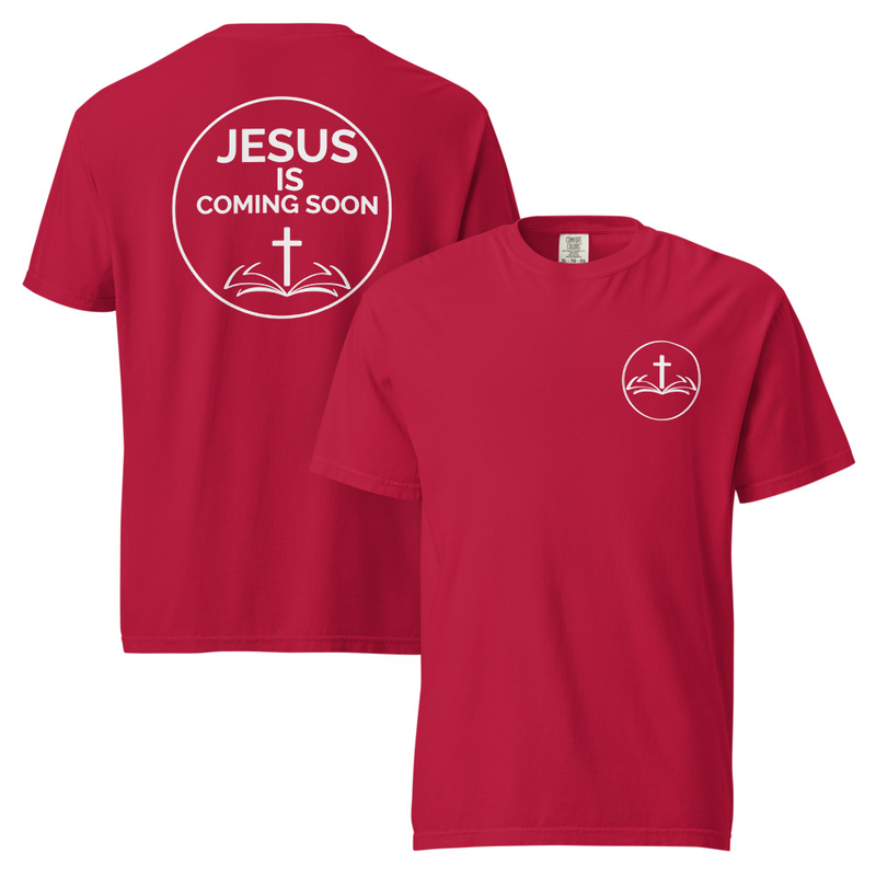 Jesus is coming soonUnisex garment-dyed heavyweight t-shirt