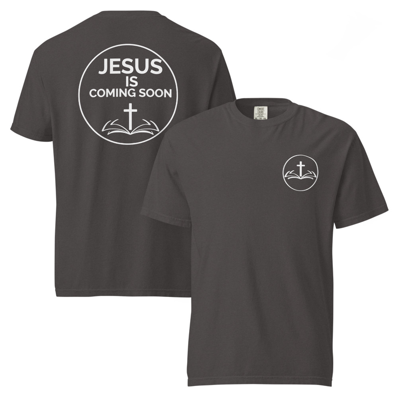 Jesus is coming soonUnisex garment-dyed heavyweight t-shirt